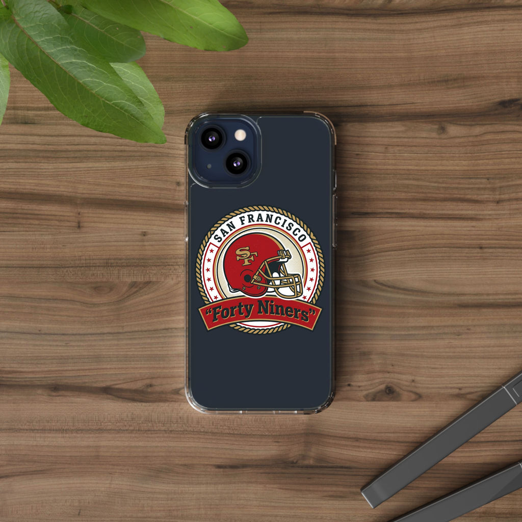 San Francisco Forty Niners Football Helmet Clear Case | NFL Team Phone Cover