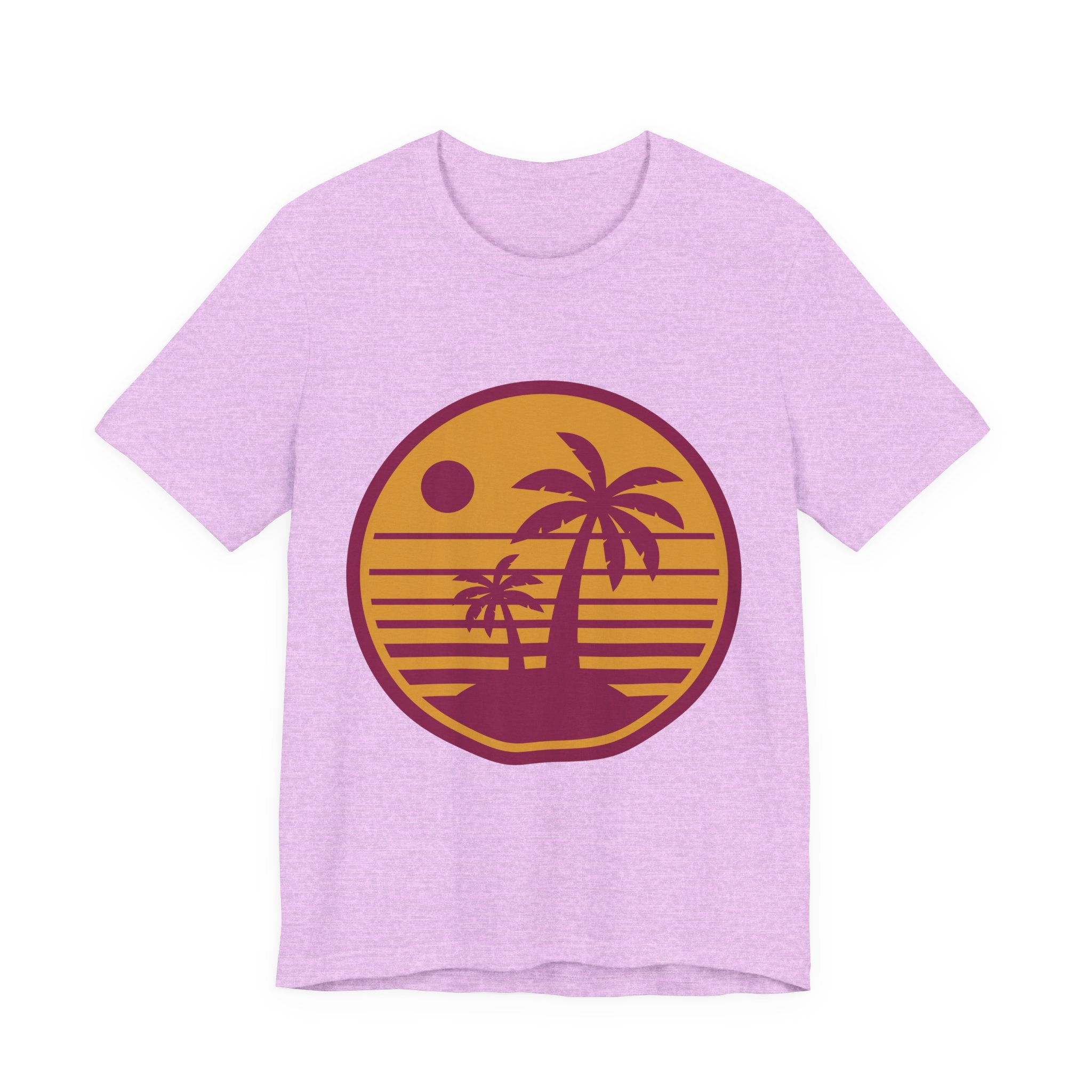 Vintage Palm Sunset Tee — Retro Beach Graphic T-Shirt