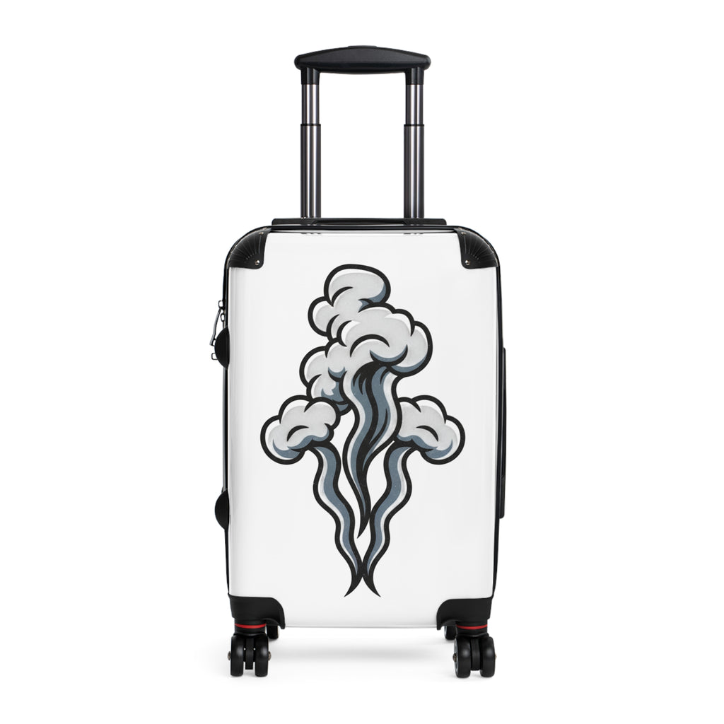 Smoke Plume Suitcase | Travel Luggage with Cloud Graphic
