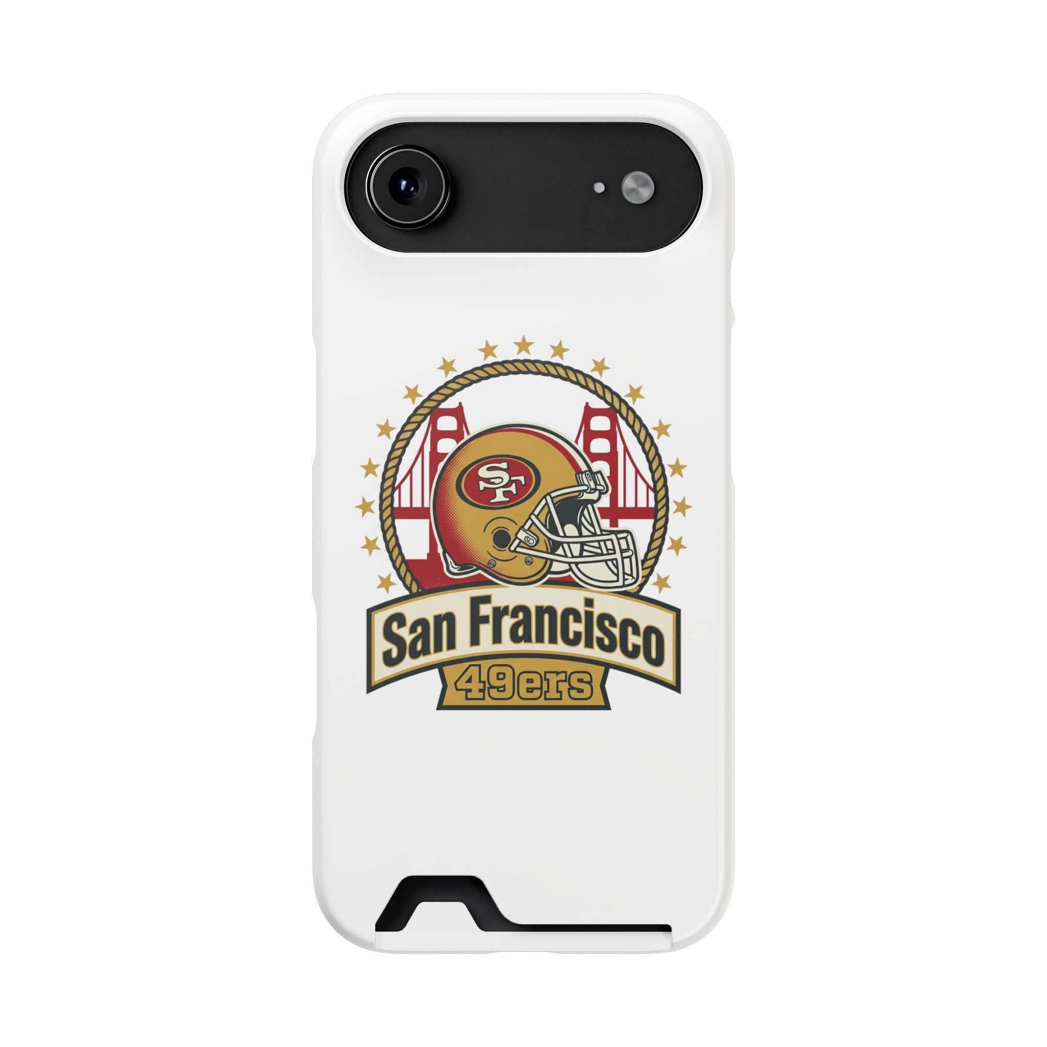 San Francisco 49ers Helmet Phone Case with Card Holder | Team Logo