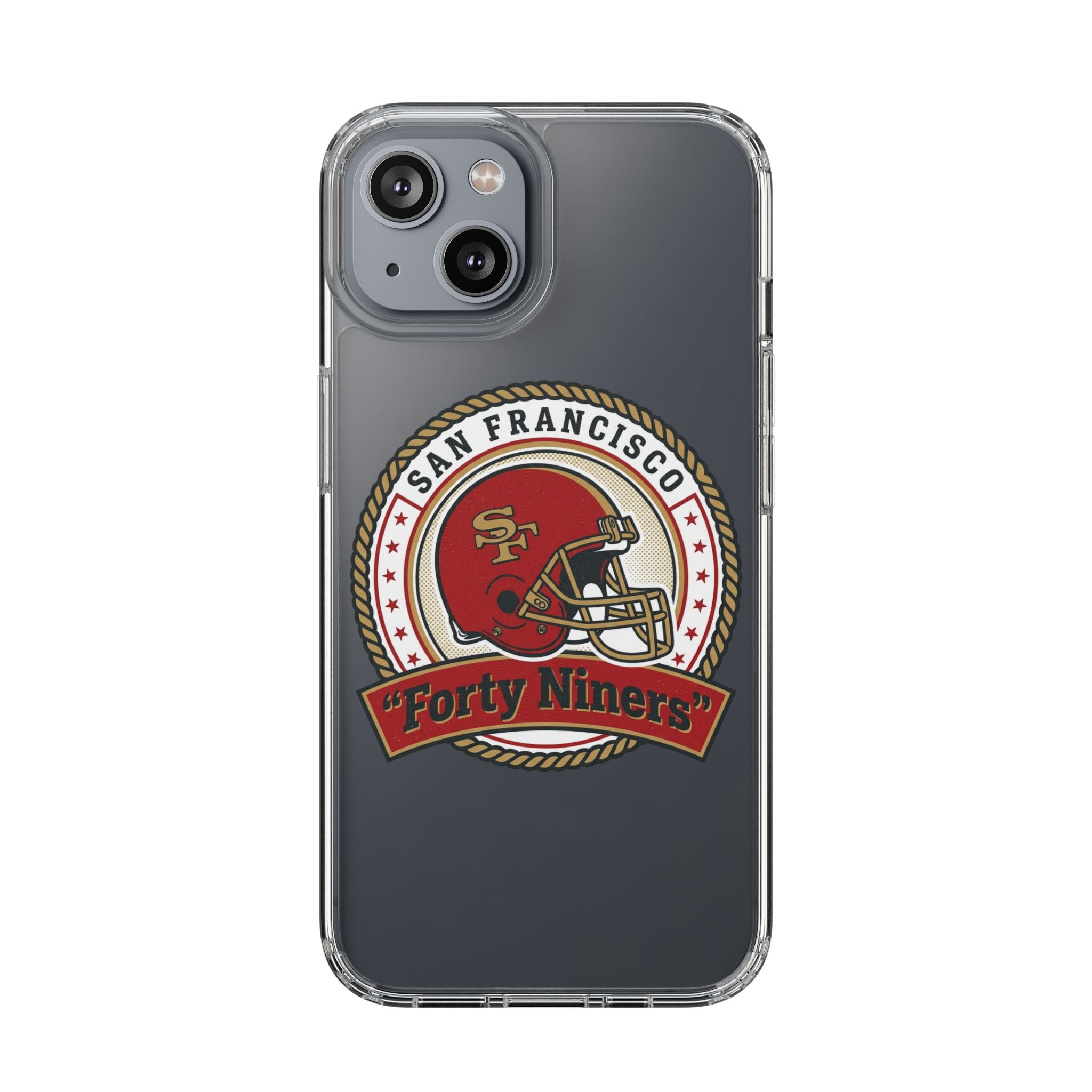 San Francisco Forty Niners Football Helmet Clear Case | NFL Team Phone Cover