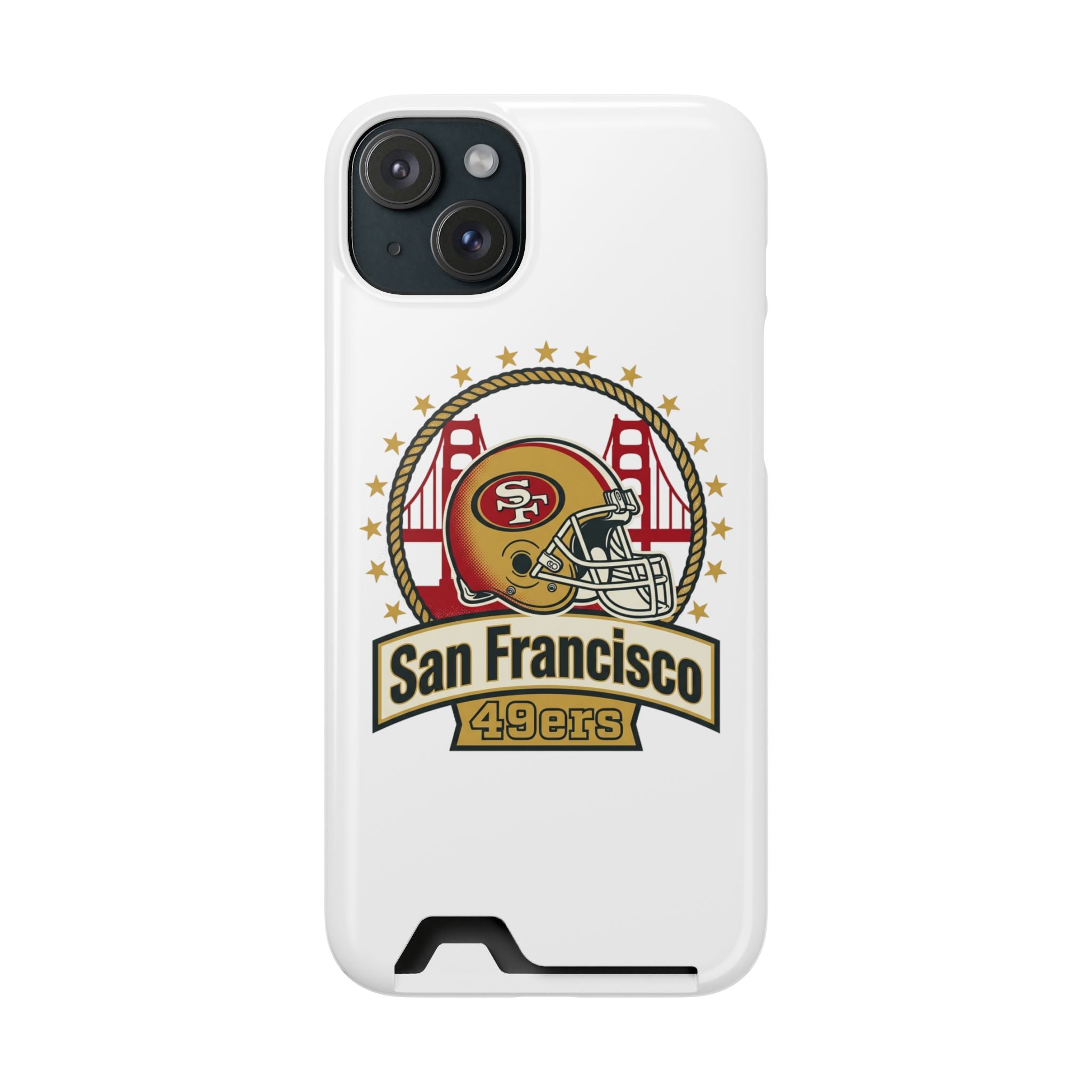 San Francisco 49ers Helmet Phone Case with Card Holder | Team Logo