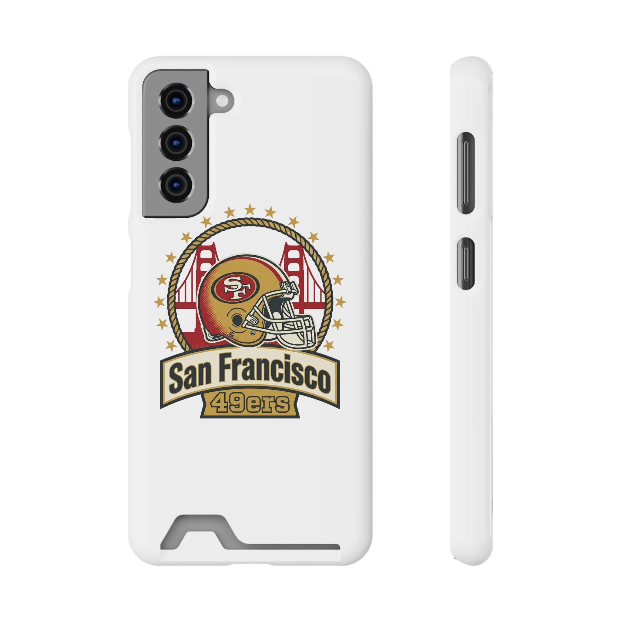 San Francisco 49ers Helmet Phone Case with Card Holder | Team Logo