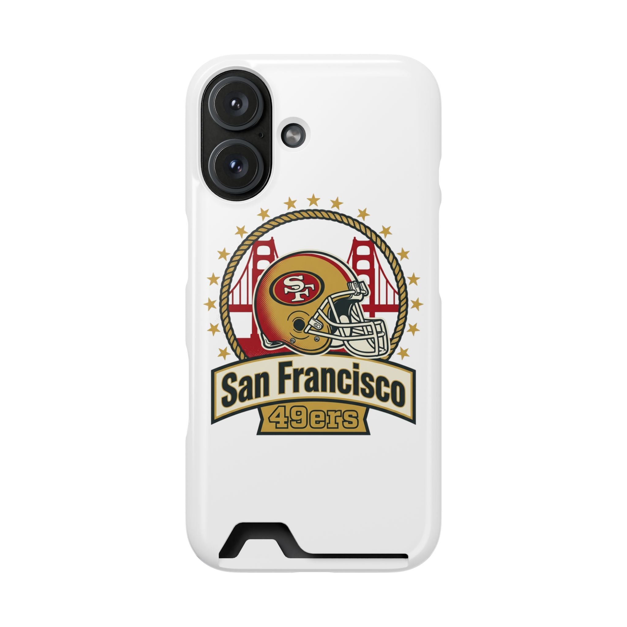 San Francisco 49ers Helmet Phone Case with Card Holder | Team Logo