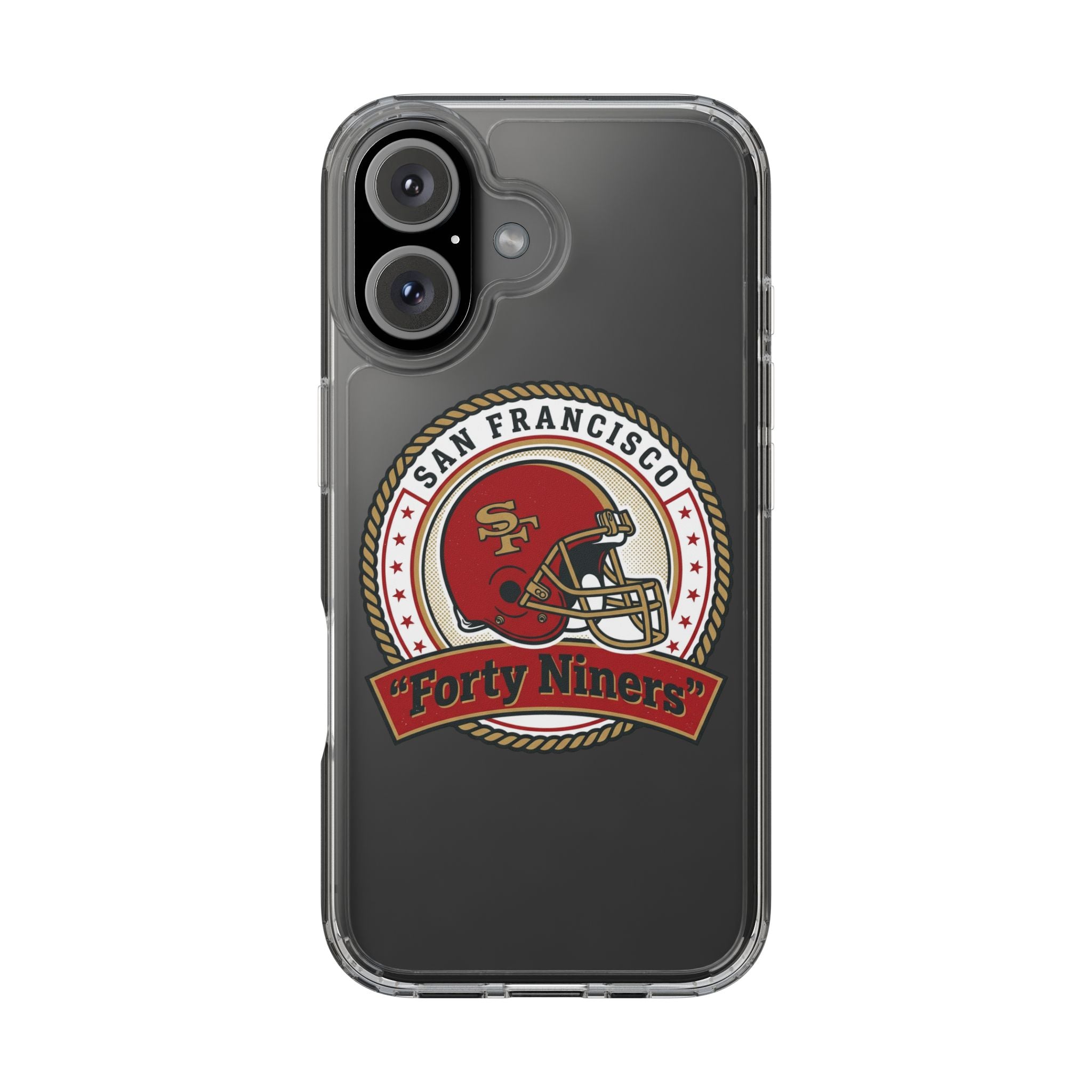 San Francisco Forty Niners Football Helmet Clear Case | NFL Team Phone Cover