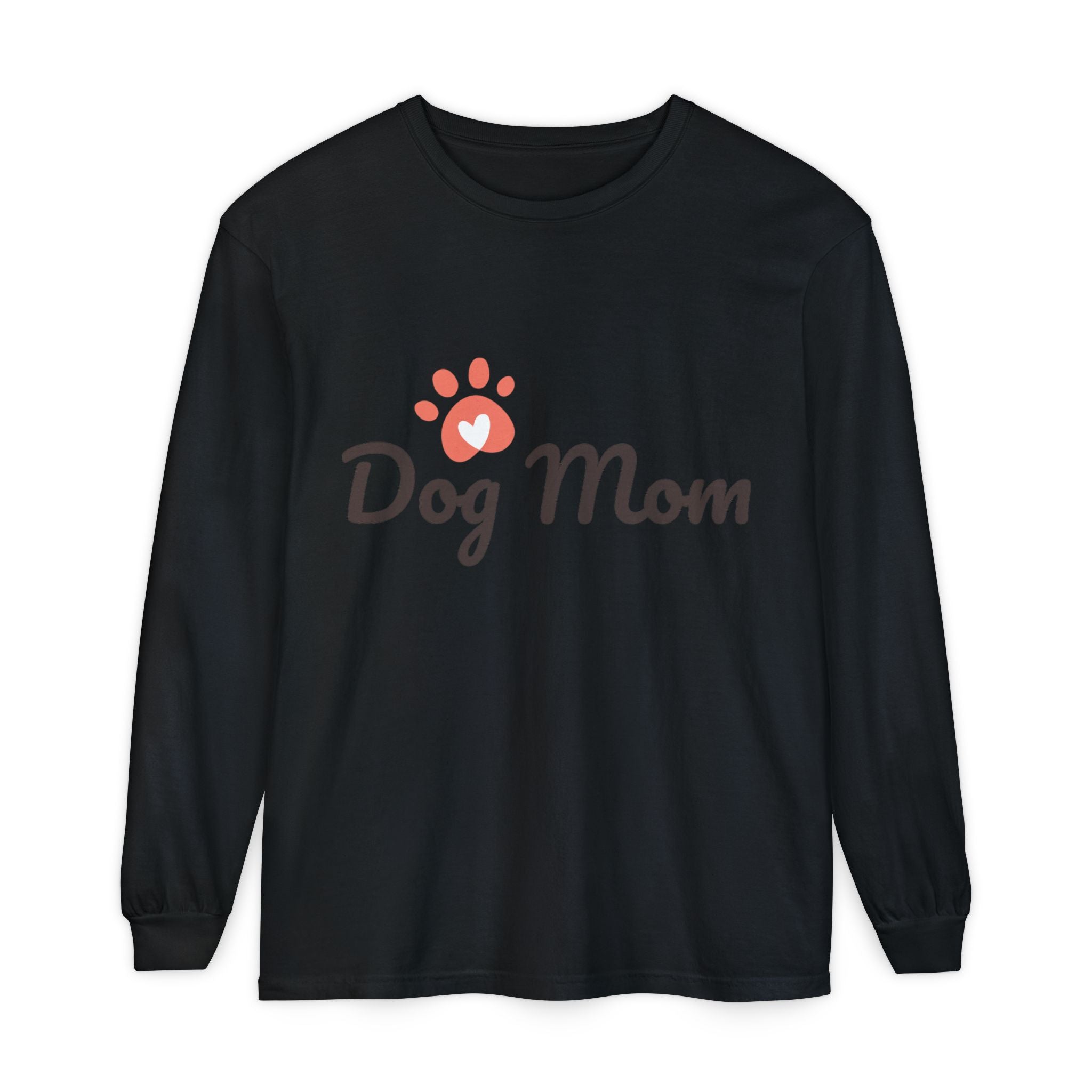Dog Mom paw heart Long Sleeve T-Shirt | Dog Mom shirt