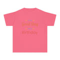 Good Day for a Birthday Youth Tee | Birthday Kids Shirt, Pastel Yellow