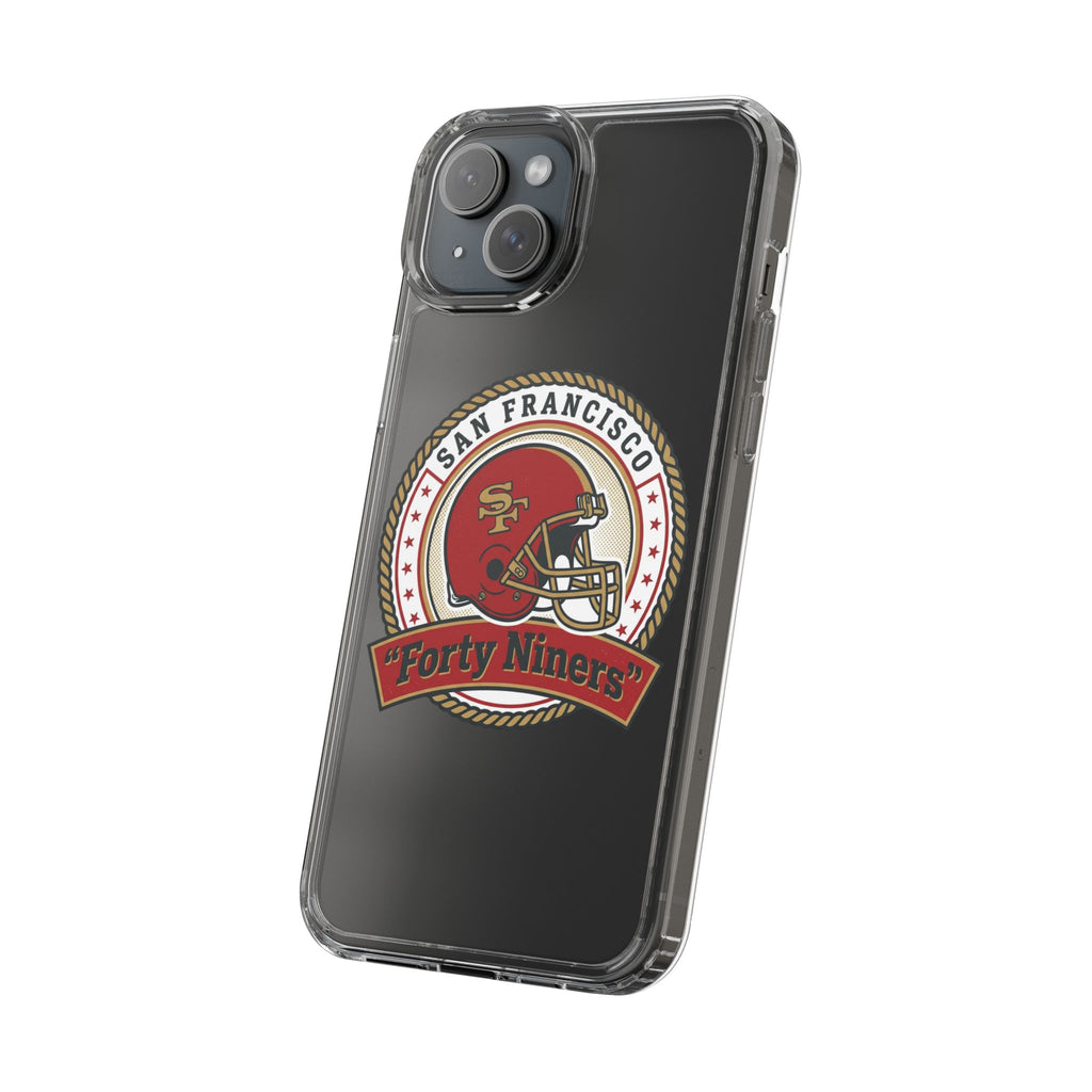 San Francisco Forty Niners Football Helmet Clear Case | NFL Team Phone Cover