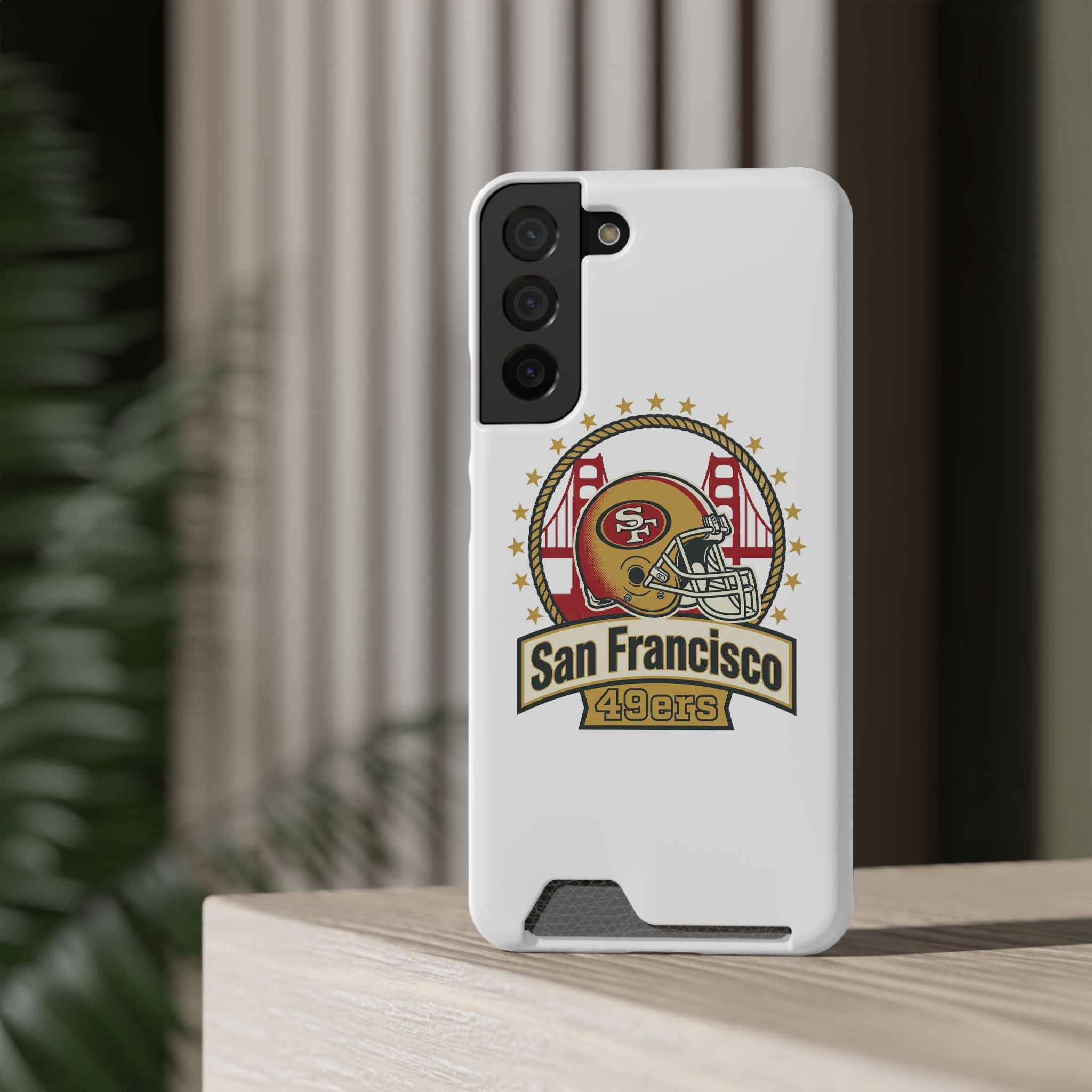 San Francisco 49ers Helmet Phone Case with Card Holder | Team Logo