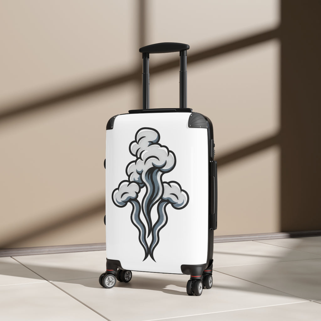 Smoke Plume Suitcase | Travel Luggage with Cloud Graphic