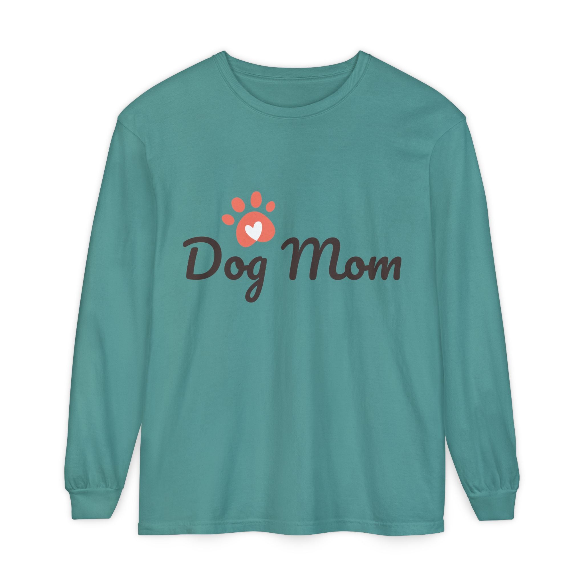 Dog Mom paw heart Long Sleeve T-Shirt | Dog Mom shirt