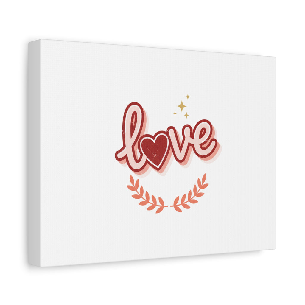Love Heart Script Canvas | Matte Stretched Wall Art