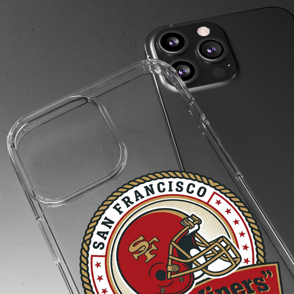 San Francisco Forty Niners Football Helmet Clear Case | NFL Team Phone Cover