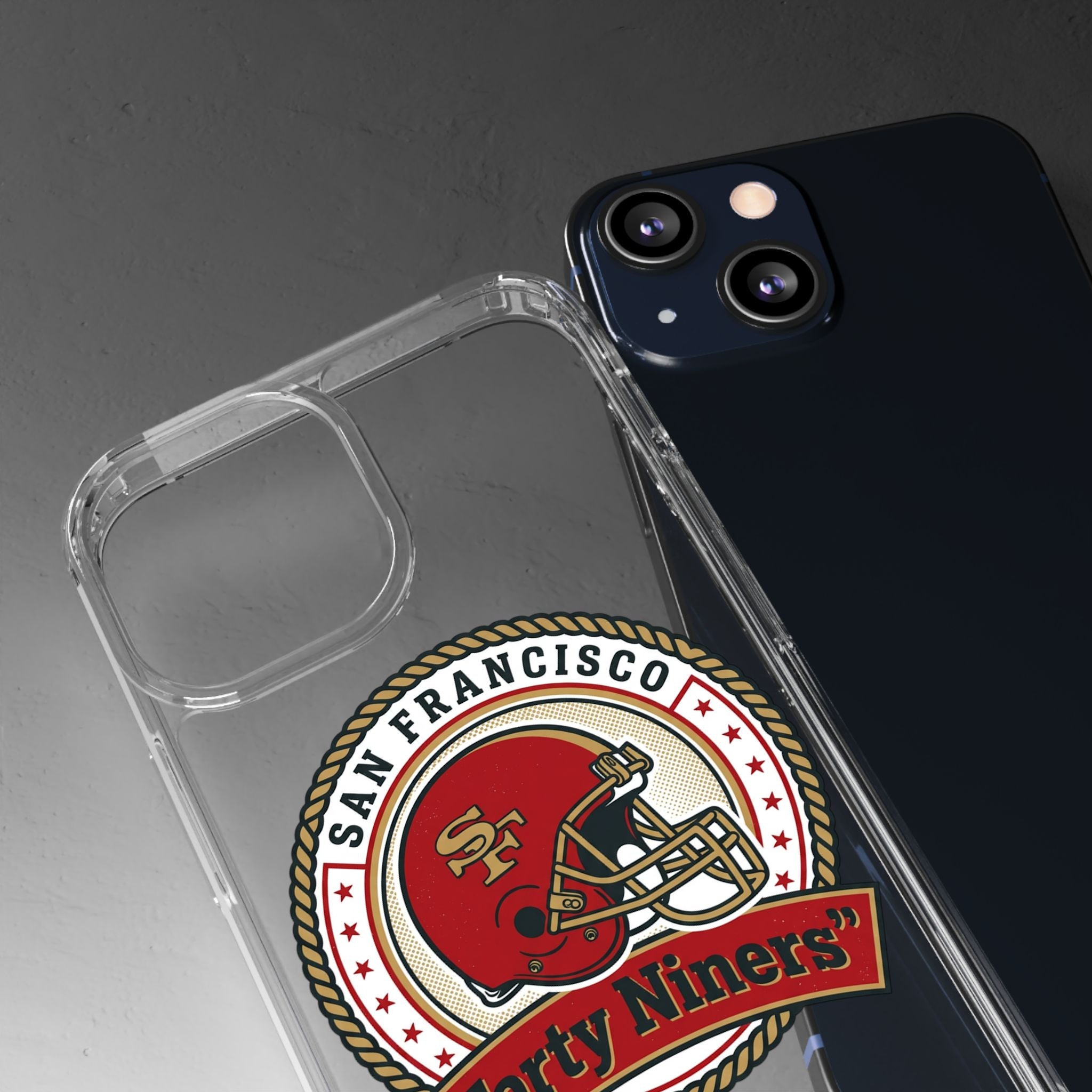 San Francisco Forty Niners Football Helmet Clear Case | NFL Team Phone Cover
