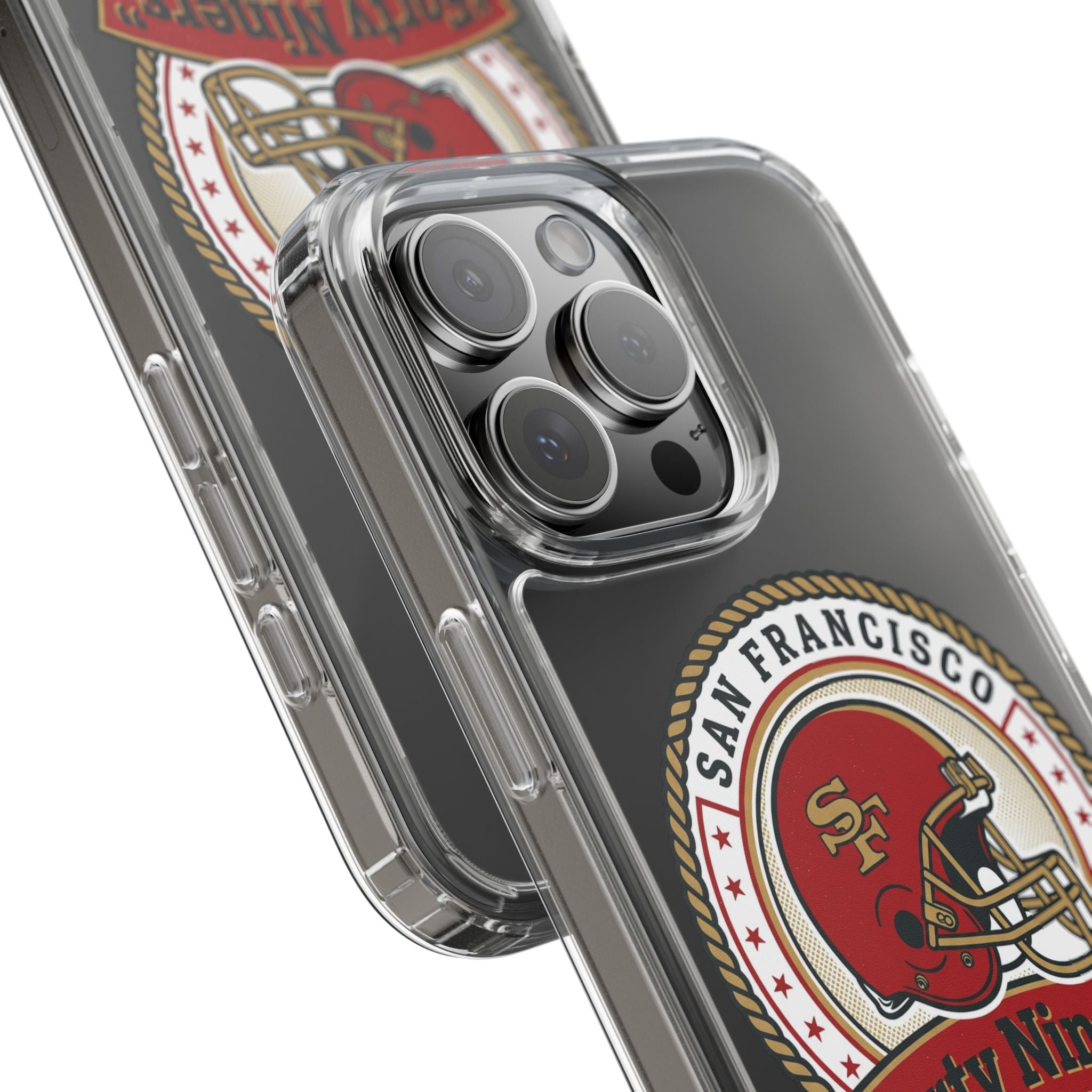 San Francisco Forty Niners Football Helmet Clear Case | NFL Team Phone Cover