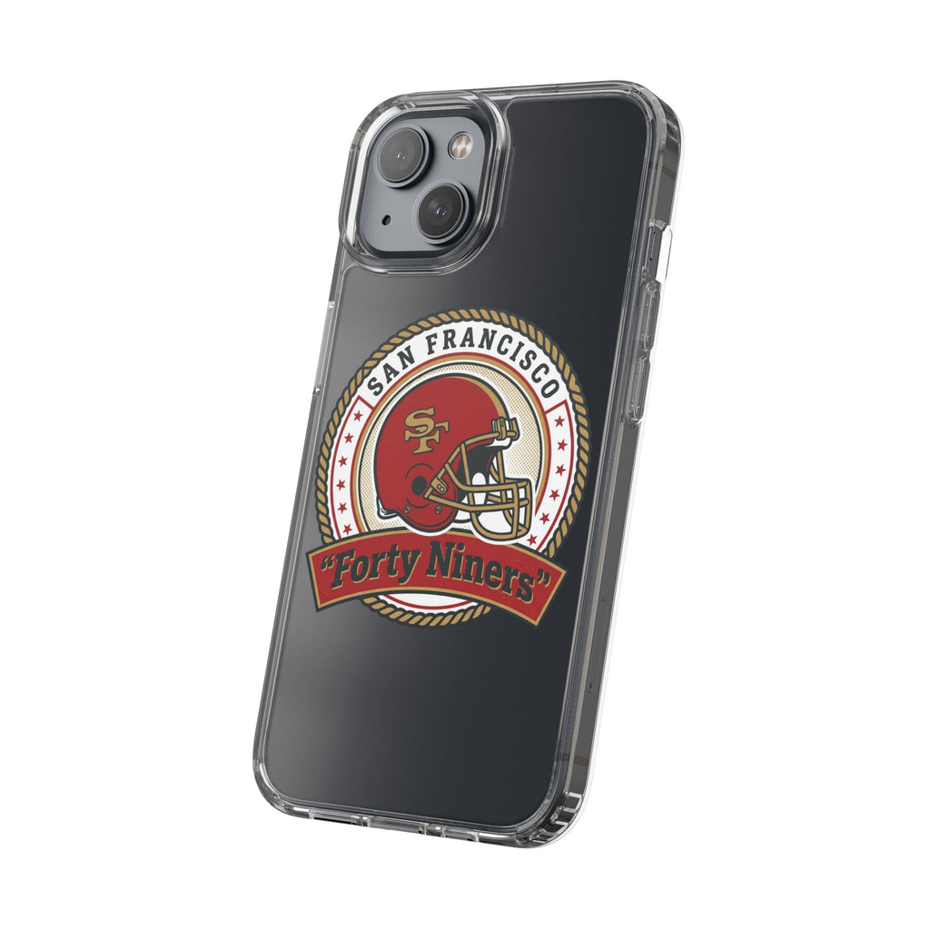 San Francisco Forty Niners Football Helmet Clear Case | NFL Team Phone Cover