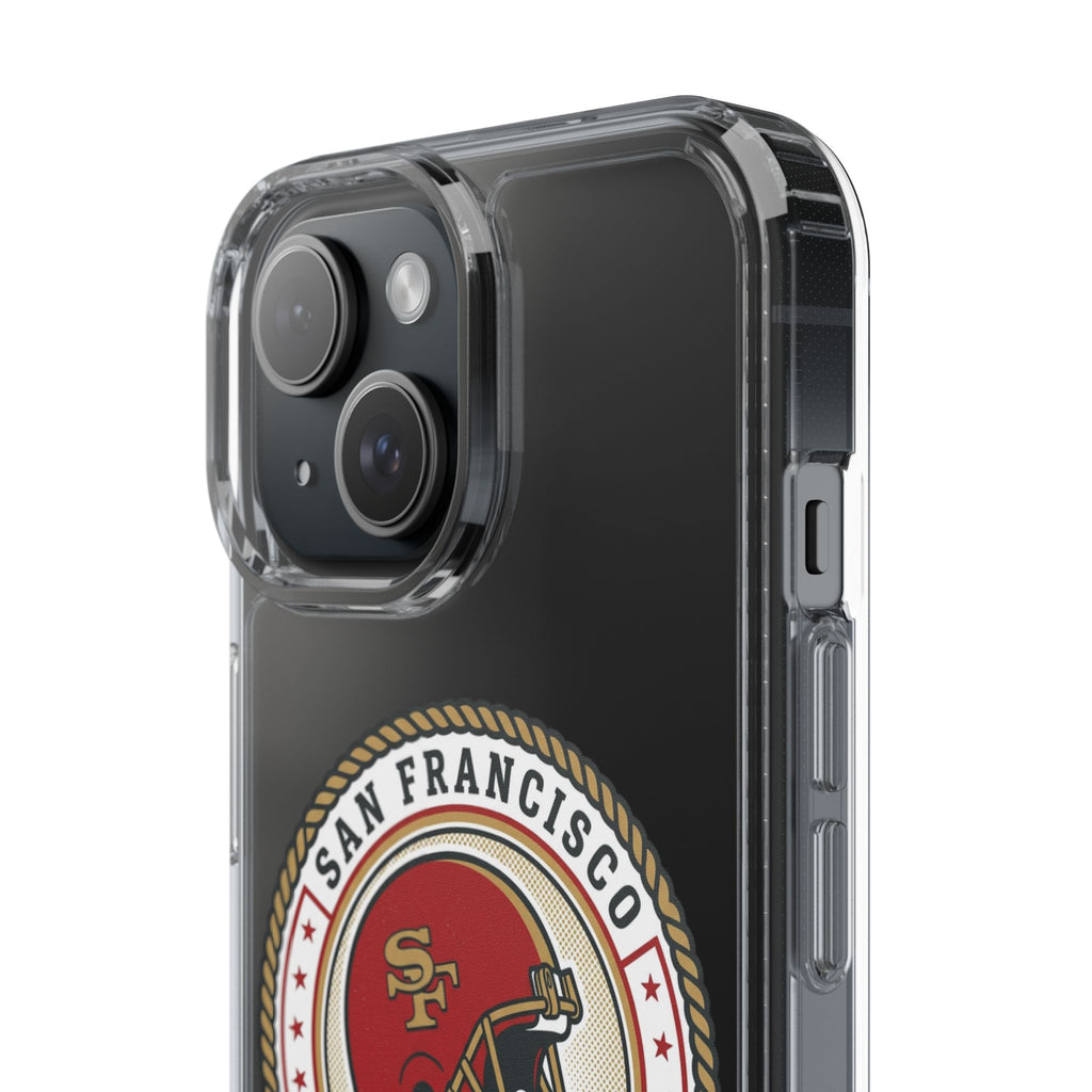 San Francisco Forty Niners Football Helmet Clear Case | NFL Team Phone Cover