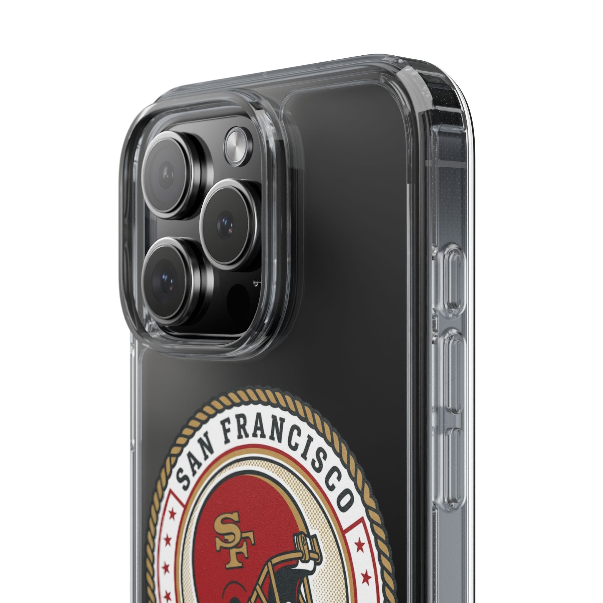 San Francisco Forty Niners Football Helmet Clear Case | NFL Team Phone Cover