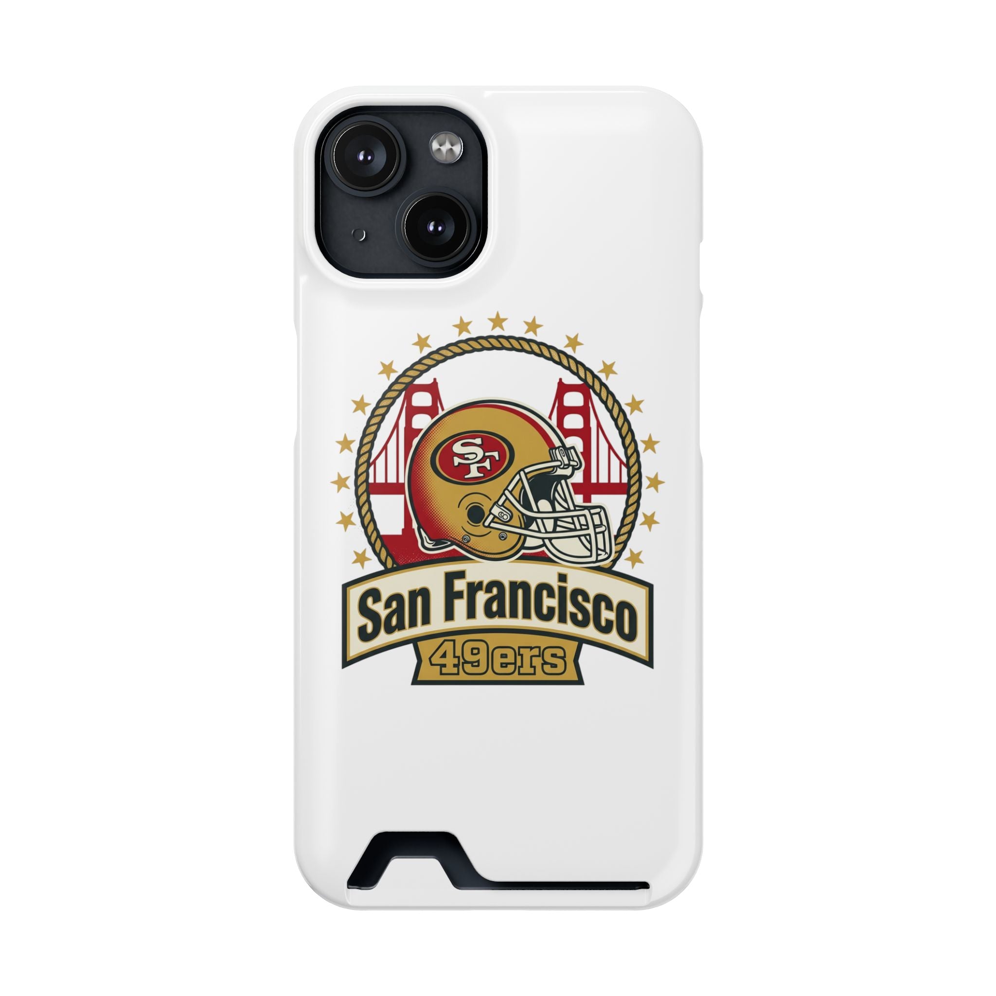 San Francisco 49ers Helmet Phone Case with Card Holder | Team Logo
