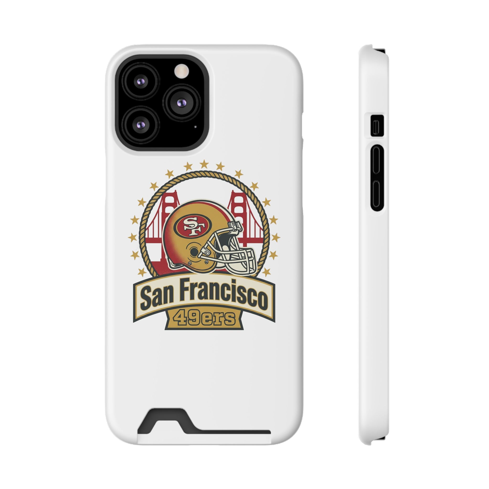 San Francisco 49ers Helmet Phone Case with Card Holder | Team Logo