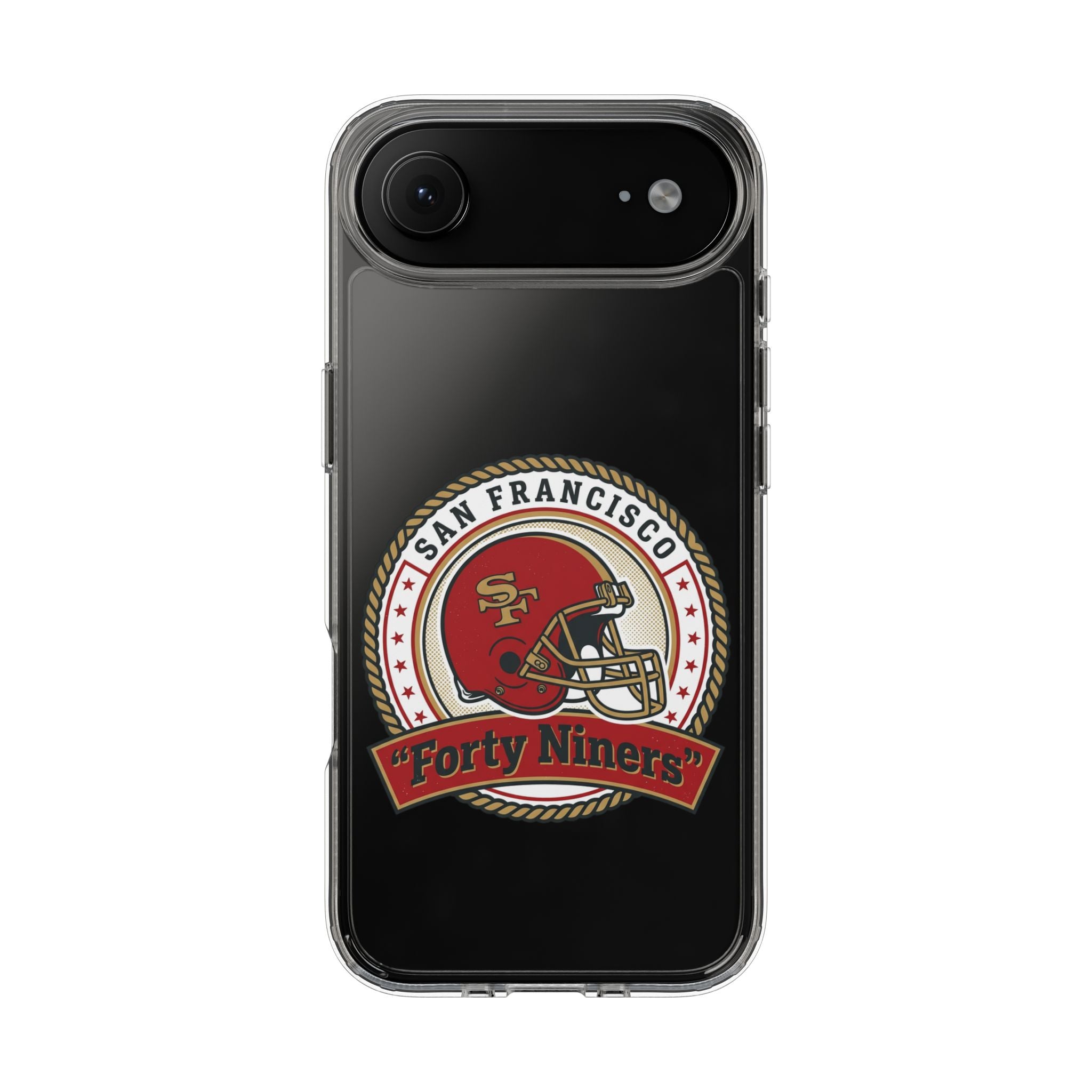 San Francisco Forty Niners Football Helmet Clear Case | NFL Team Phone Cover