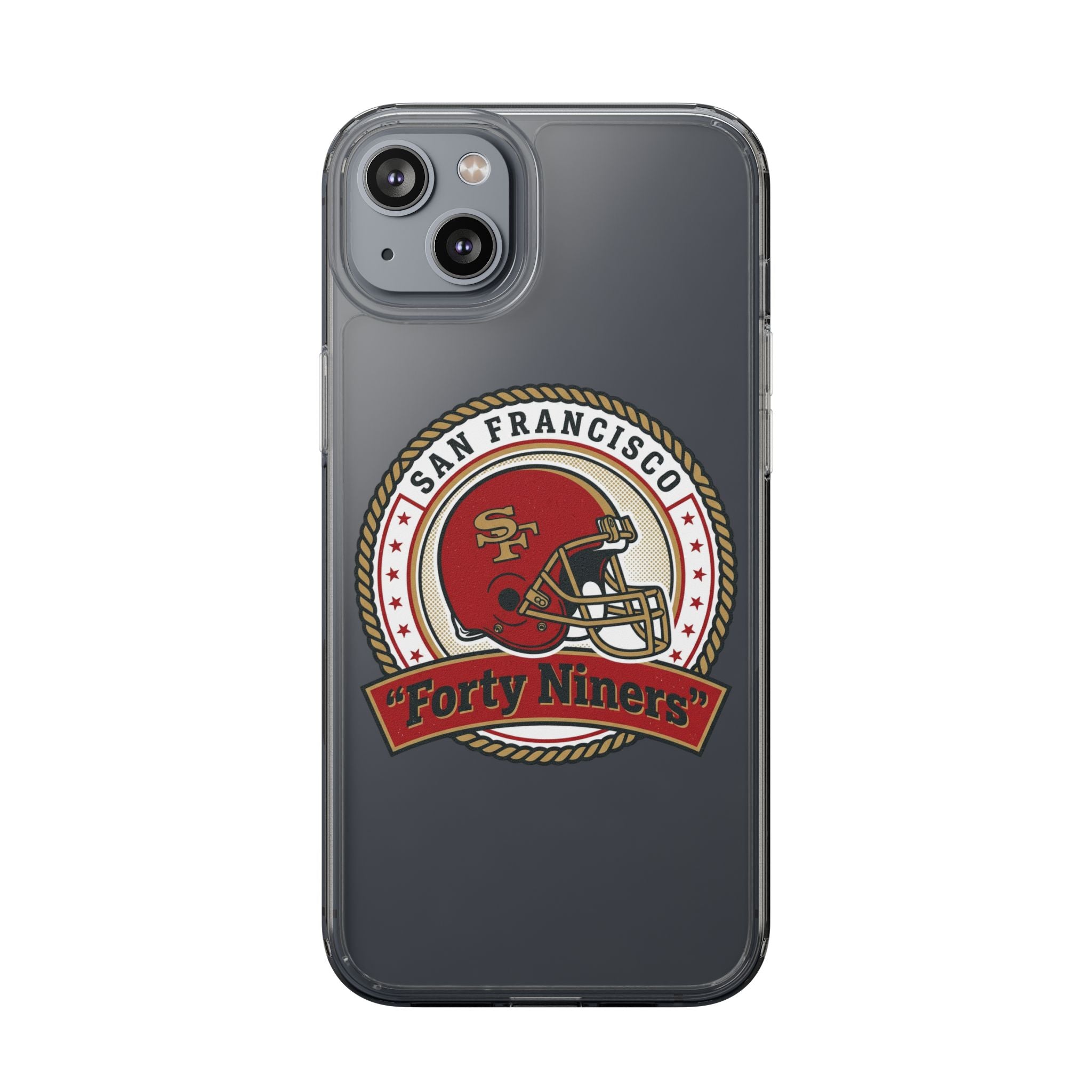 San Francisco Forty Niners Football Helmet Clear Case | NFL Team Phone Cover