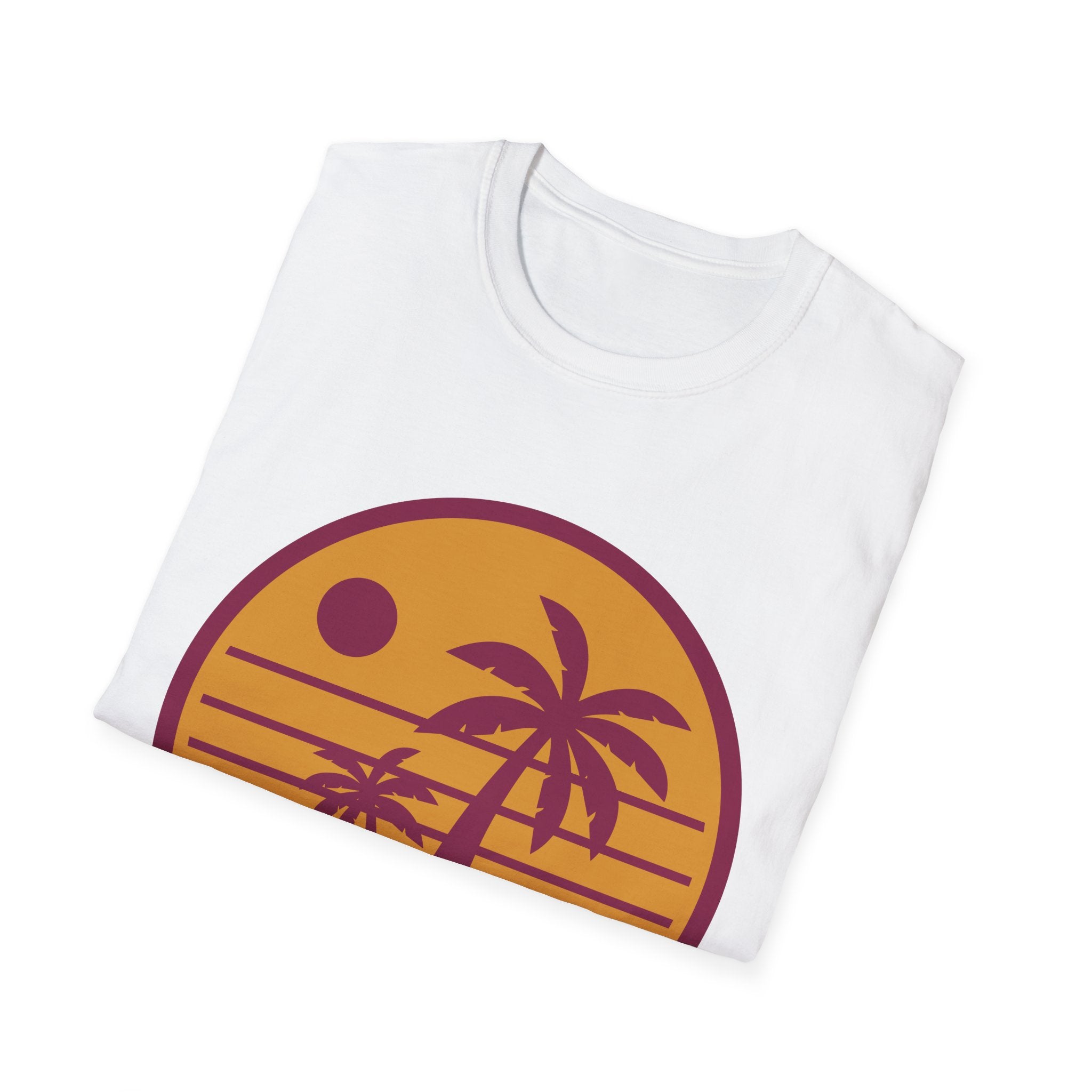 Retro Palm Trees Sunset T-Shirt | Tropical Beach Graphic