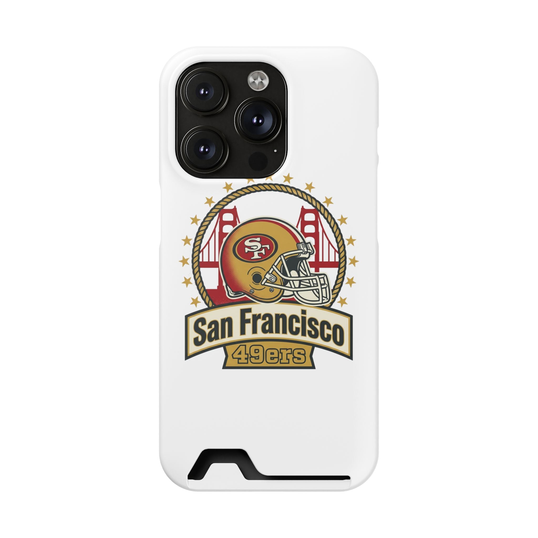 San Francisco 49ers Helmet Phone Case with Card Holder | Team Logo