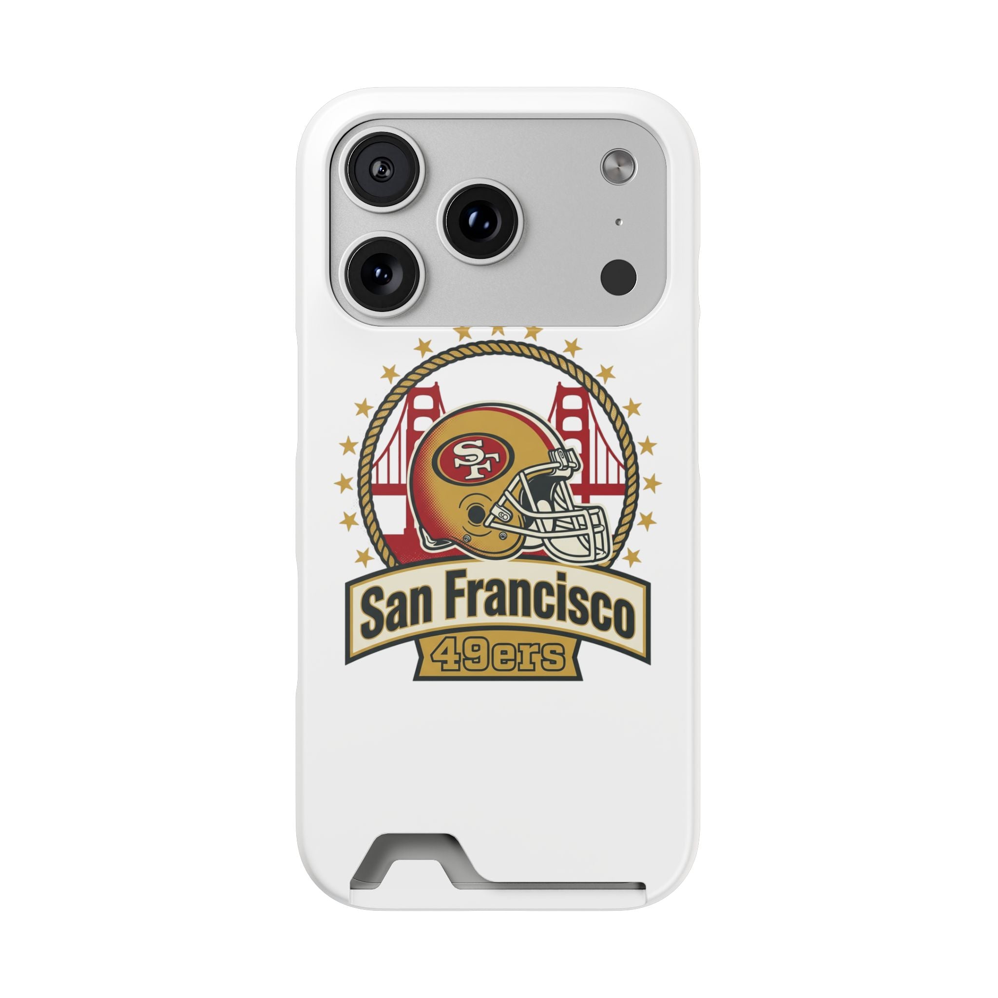 San Francisco 49ers Helmet Phone Case with Card Holder | Team Logo