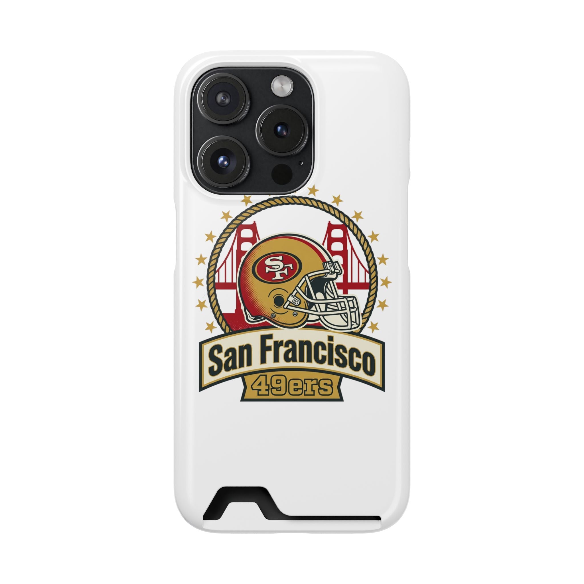 San Francisco 49ers Helmet Phone Case with Card Holder | Team Logo