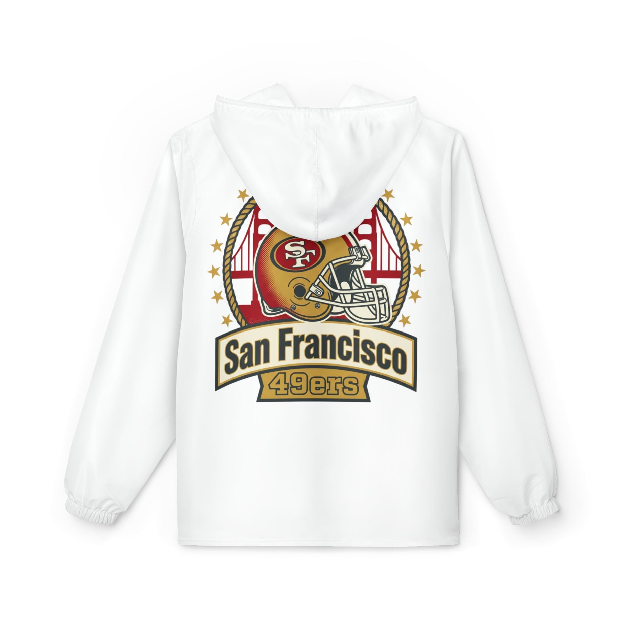 San Francisco 49ers Helmet Windbreaker Jacket | NFL Team Logo
