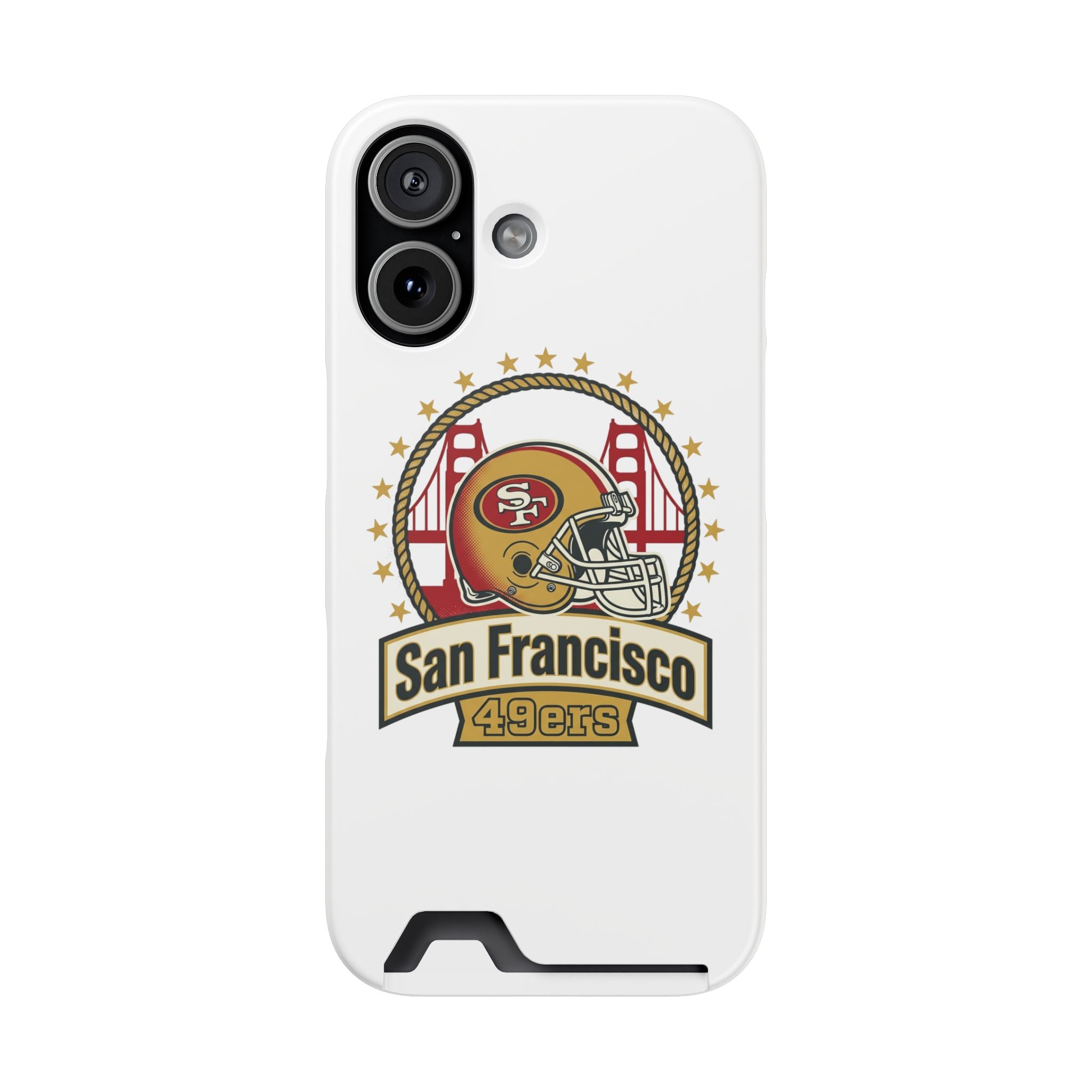 San Francisco 49ers Helmet Phone Case with Card Holder | Team Logo