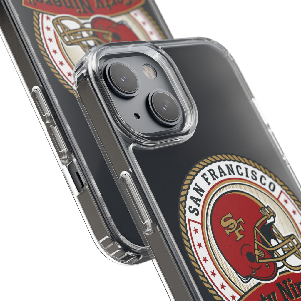 San Francisco Forty Niners Football Helmet Clear Case | NFL Team Phone Cover
