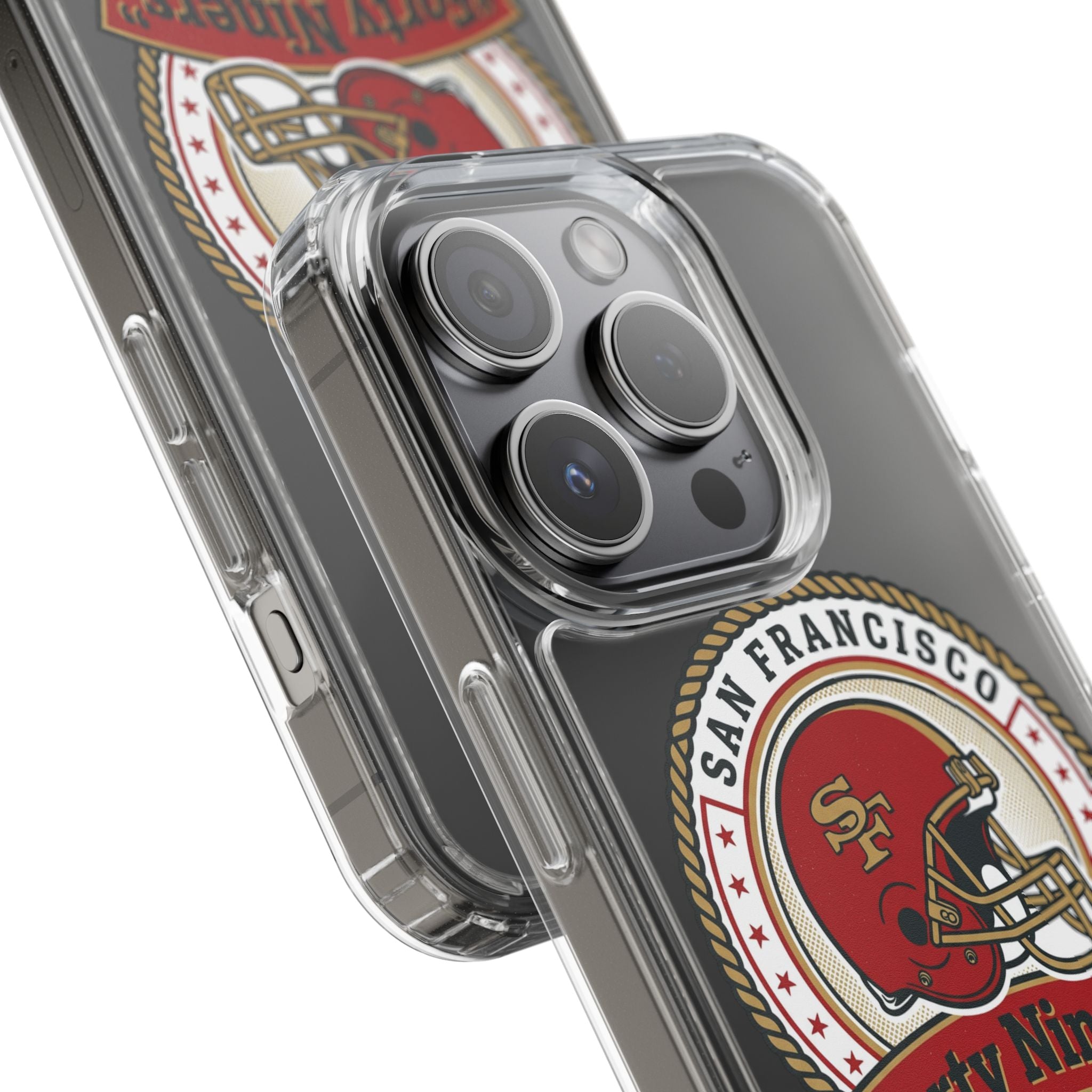 San Francisco Forty Niners Football Helmet Clear Case | NFL Team Phone Cover
