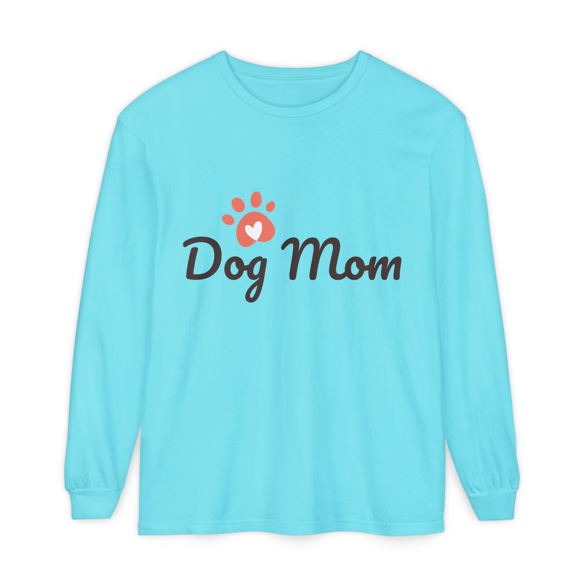 Dog Mom paw heart Long Sleeve T-Shirt | Dog Mom shirt