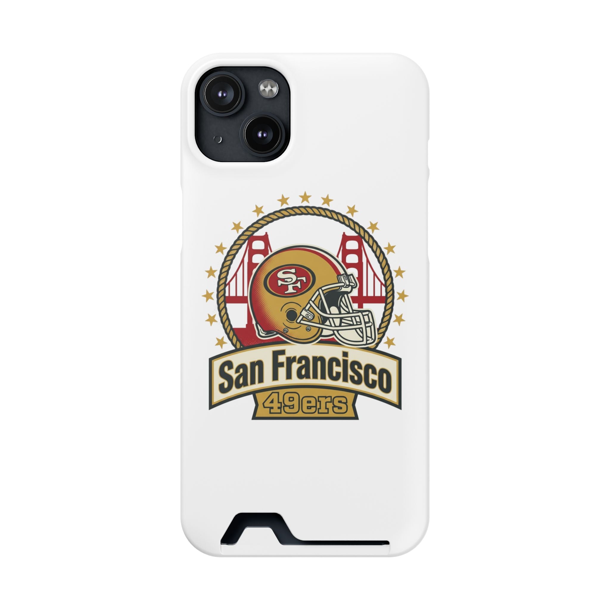 San Francisco 49ers Helmet Phone Case with Card Holder | Team Logo