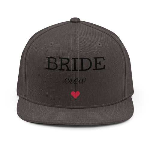 Bride Crew Snapback Hat — Bachelorette Party Heart Cap