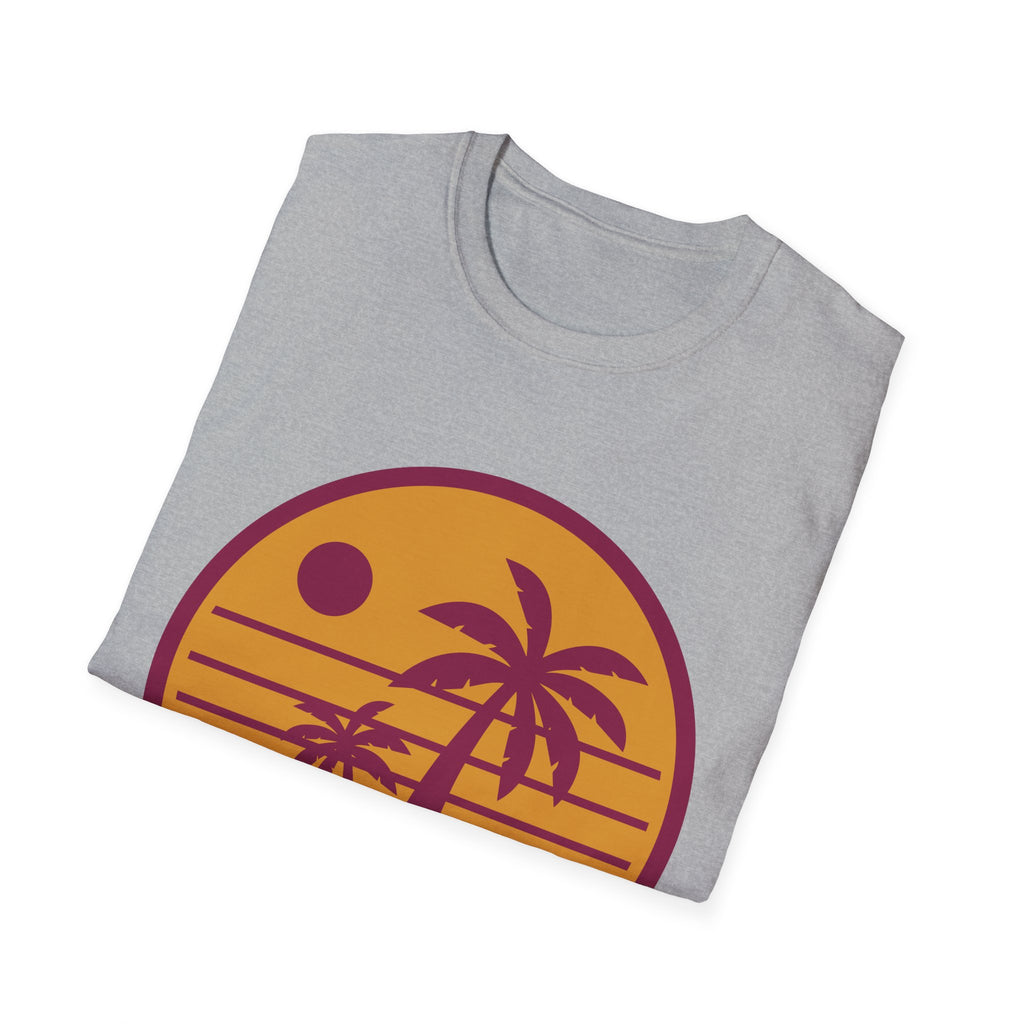Retro Palm Trees Sunset T-Shirt | Tropical Beach Graphic