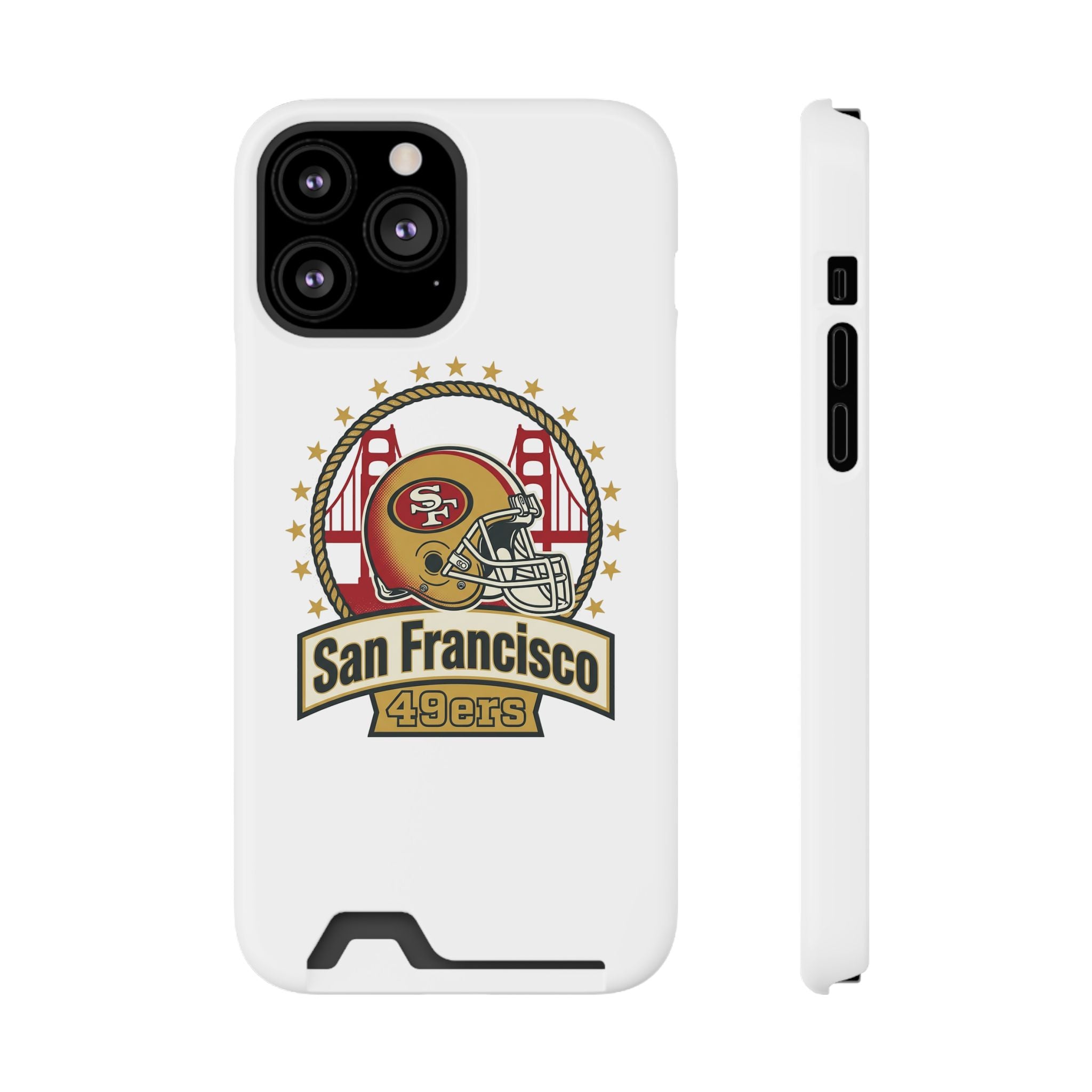 San Francisco 49ers Helmet Phone Case with Card Holder | Team Logo