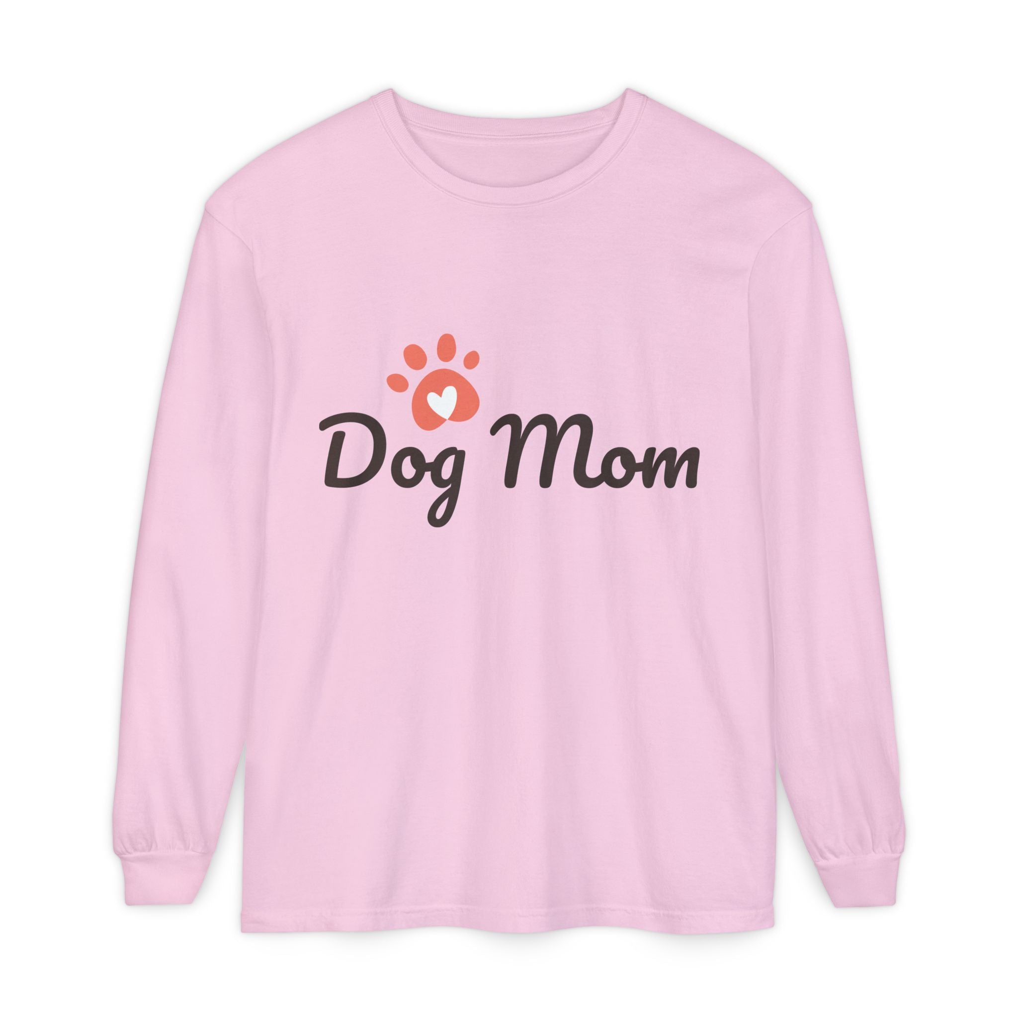 Dog Mom paw heart Long Sleeve T-Shirt | Dog Mom shirt