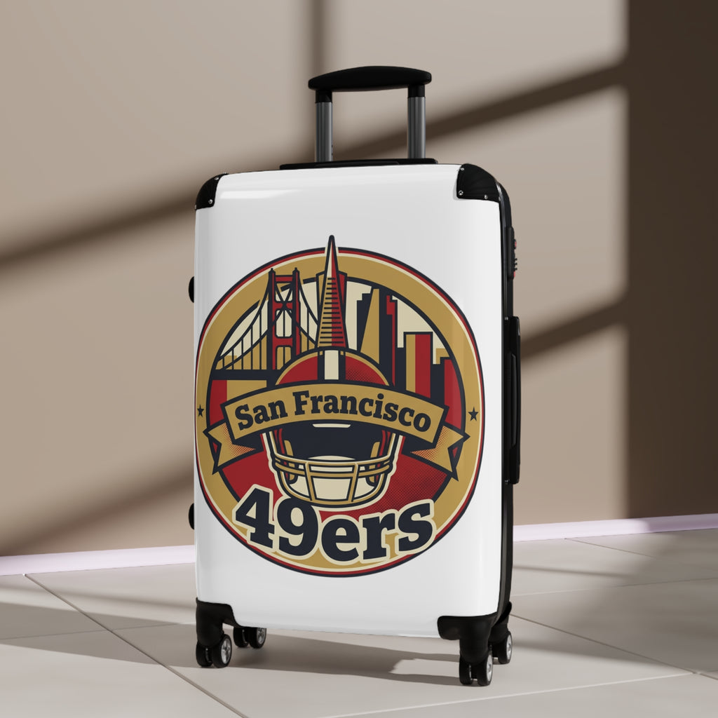 San Francisco 49ers Logo Suitcase | NFL City Skyline Luggage
