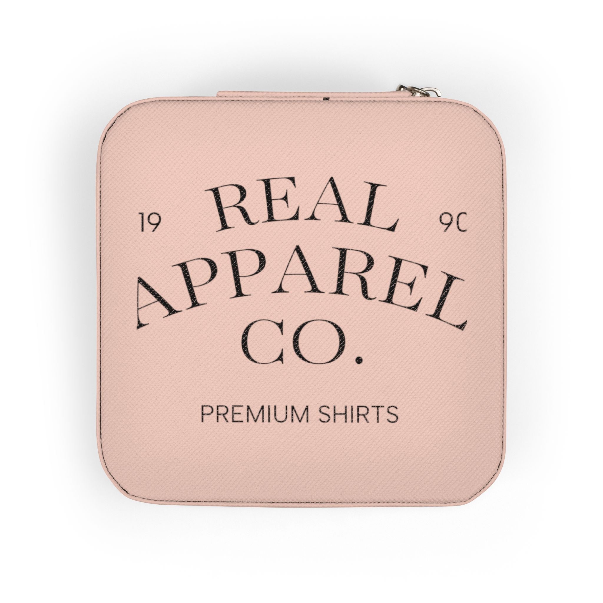 Compact Jewelry Travel Case – Pink PU Organizer with Ring & Earring Compartments