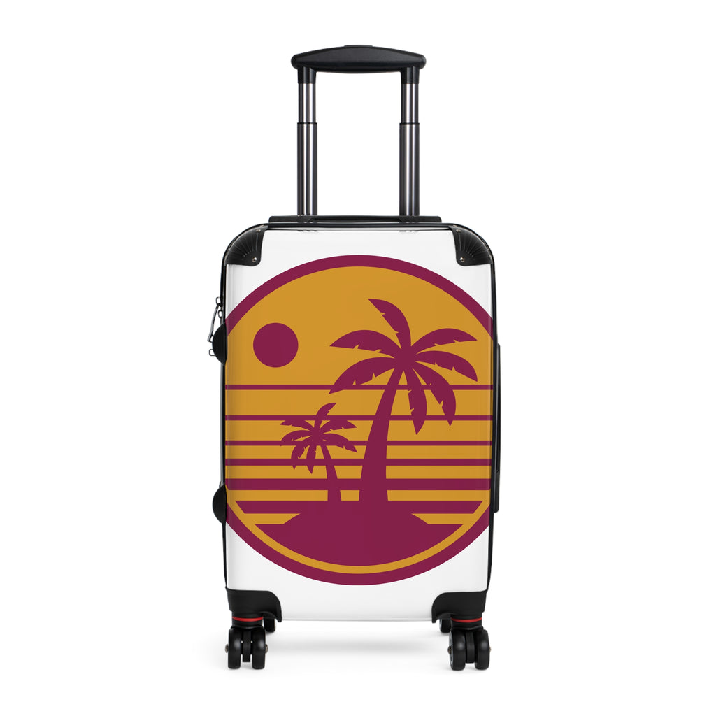 Retro Palm Sunset Suitcase | Beach Travel Luggage