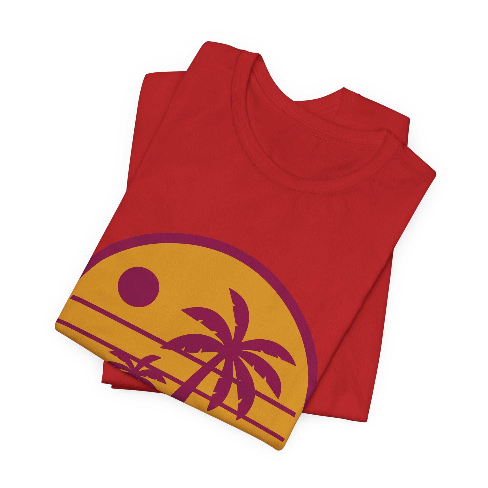 Vintage Palm Sunset Tee — Retro Beach Graphic T-Shirt