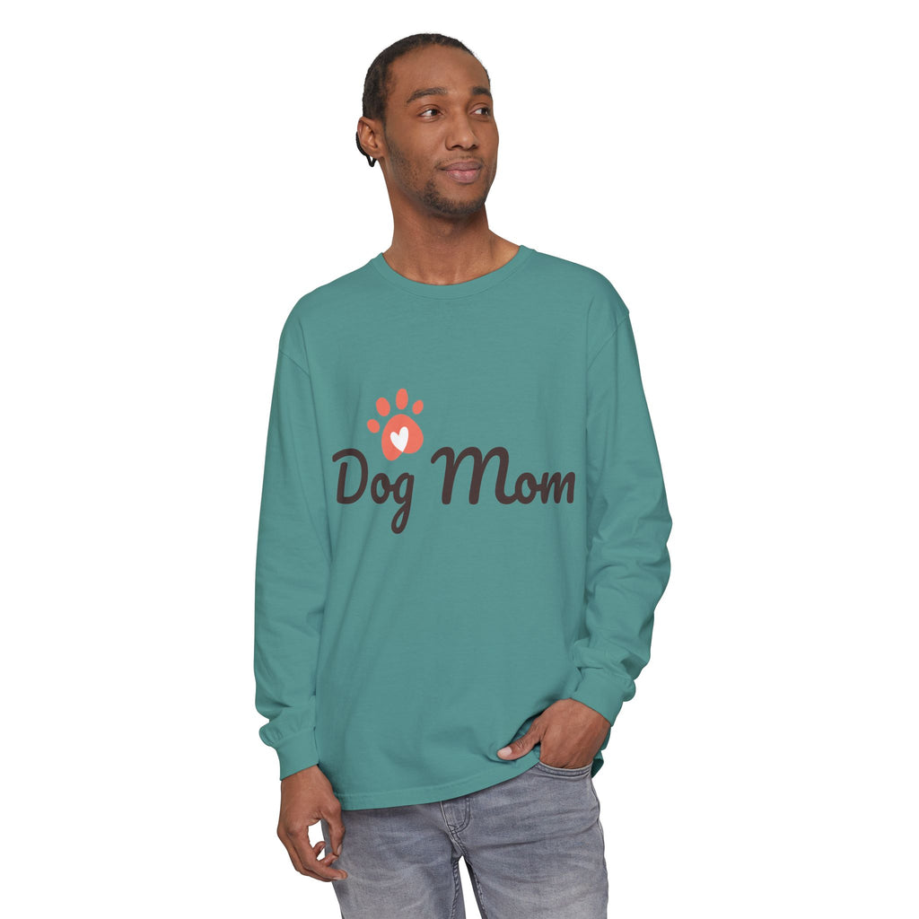 Dog Mom paw heart Long Sleeve T-Shirt | Dog Mom shirt