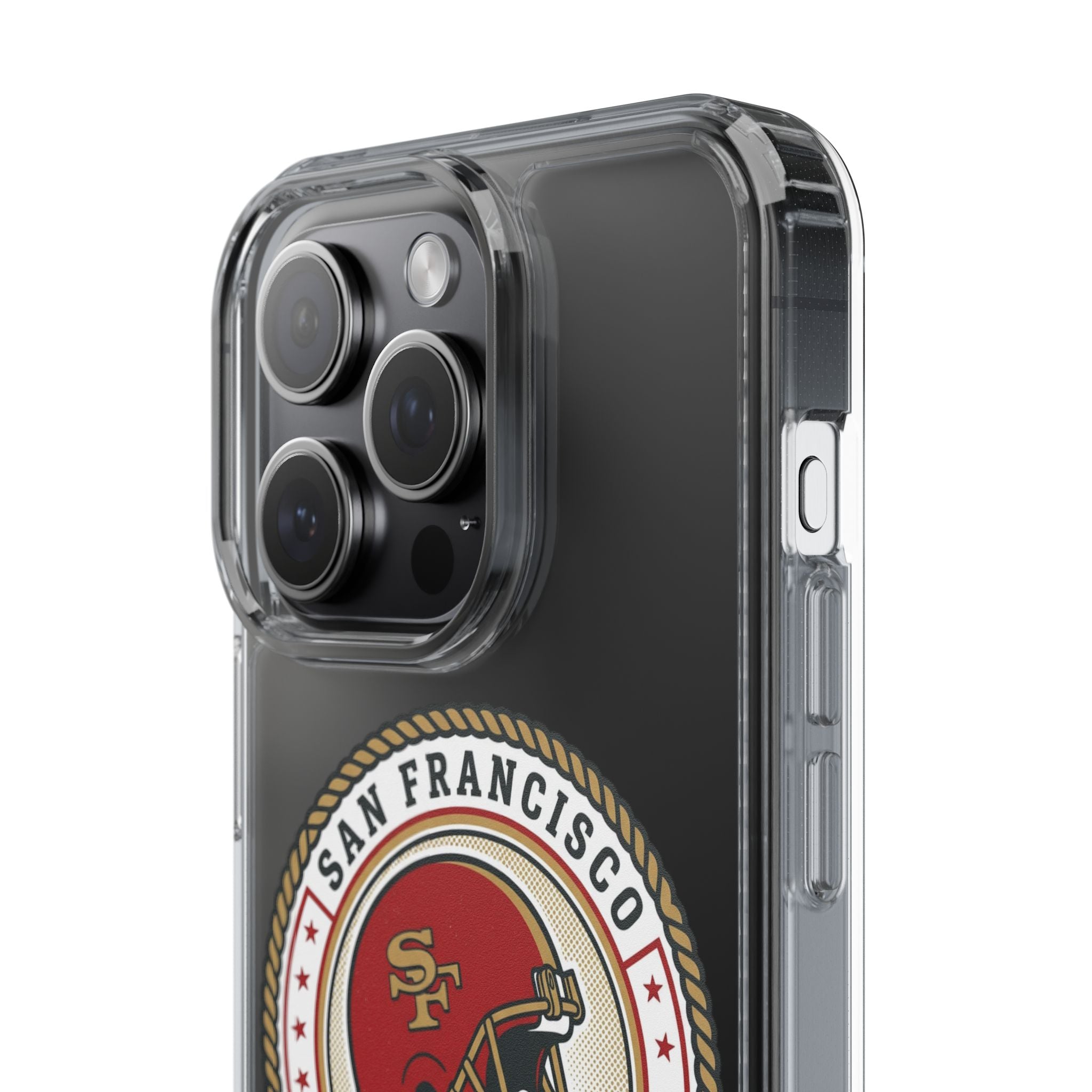 San Francisco Forty Niners Football Helmet Clear Case | NFL Team Phone Cover