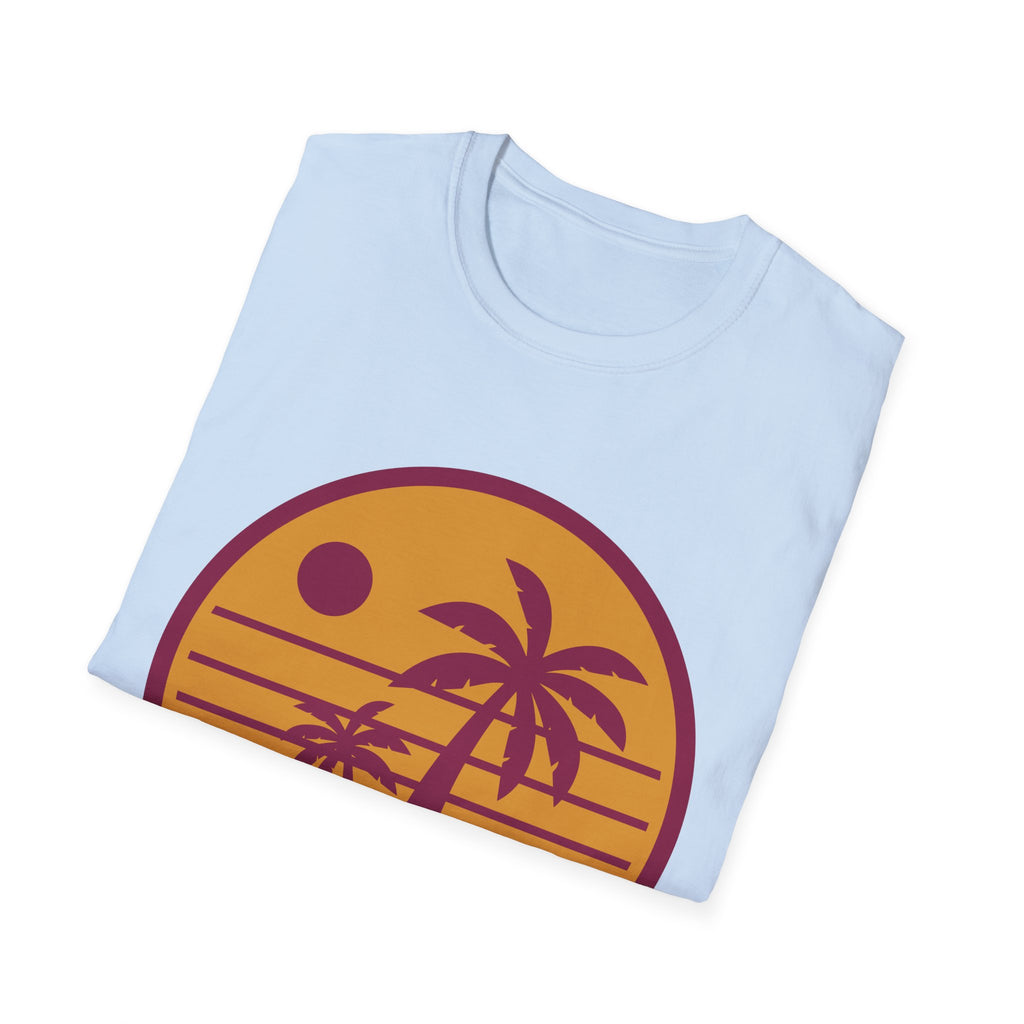 Retro Palm Trees Sunset T-Shirt | Tropical Beach Graphic