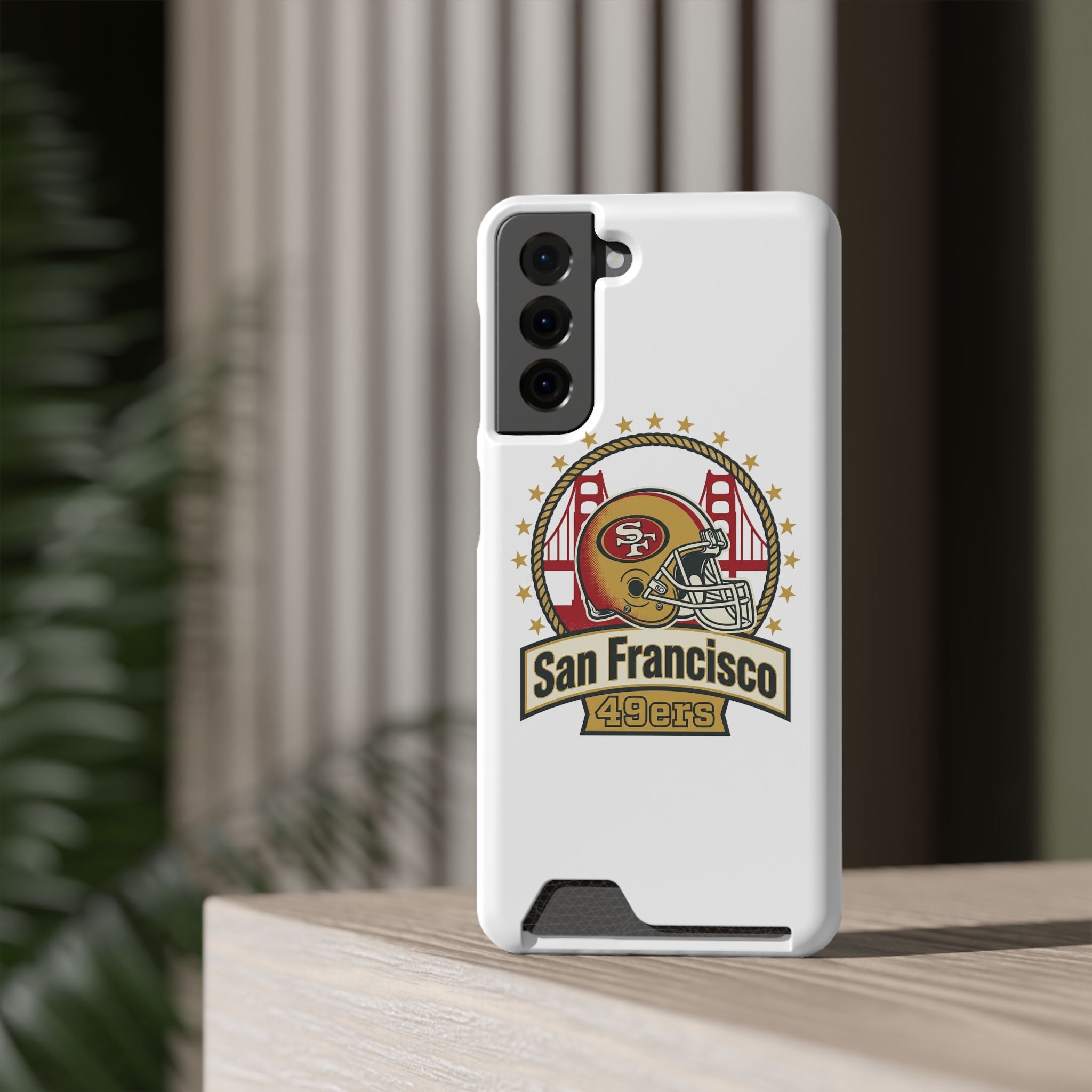 San Francisco 49ers Helmet Phone Case with Card Holder | Team Logo