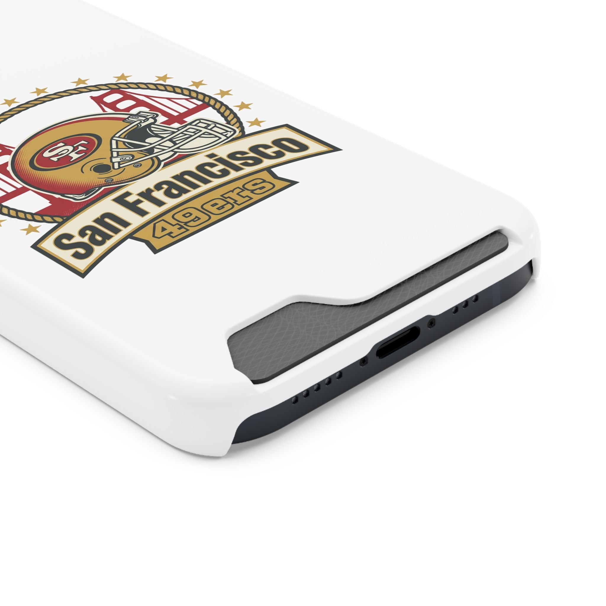 San Francisco 49ers Helmet Phone Case with Card Holder | Team Logo