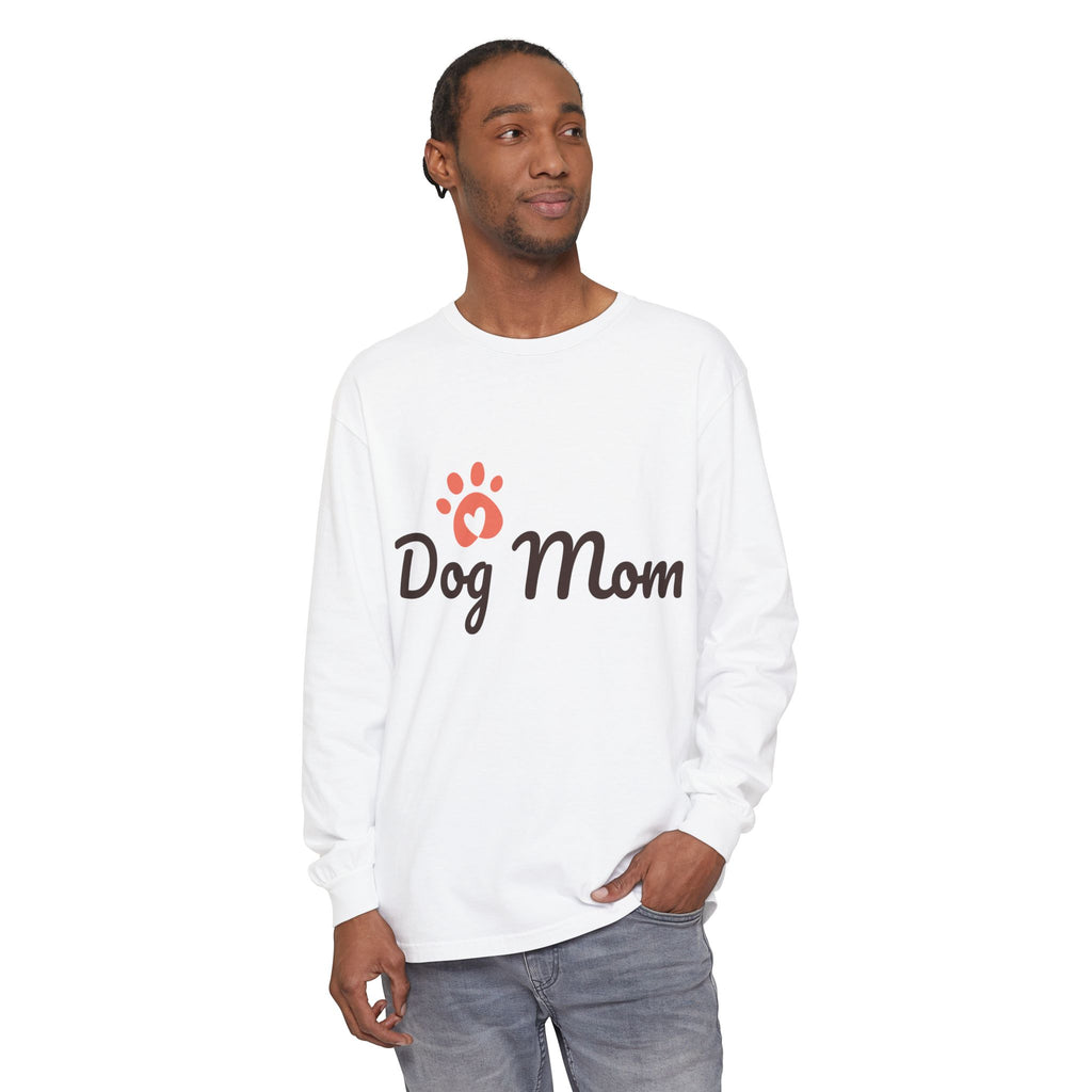 Dog Mom paw heart Long Sleeve T-Shirt | Dog Mom shirt